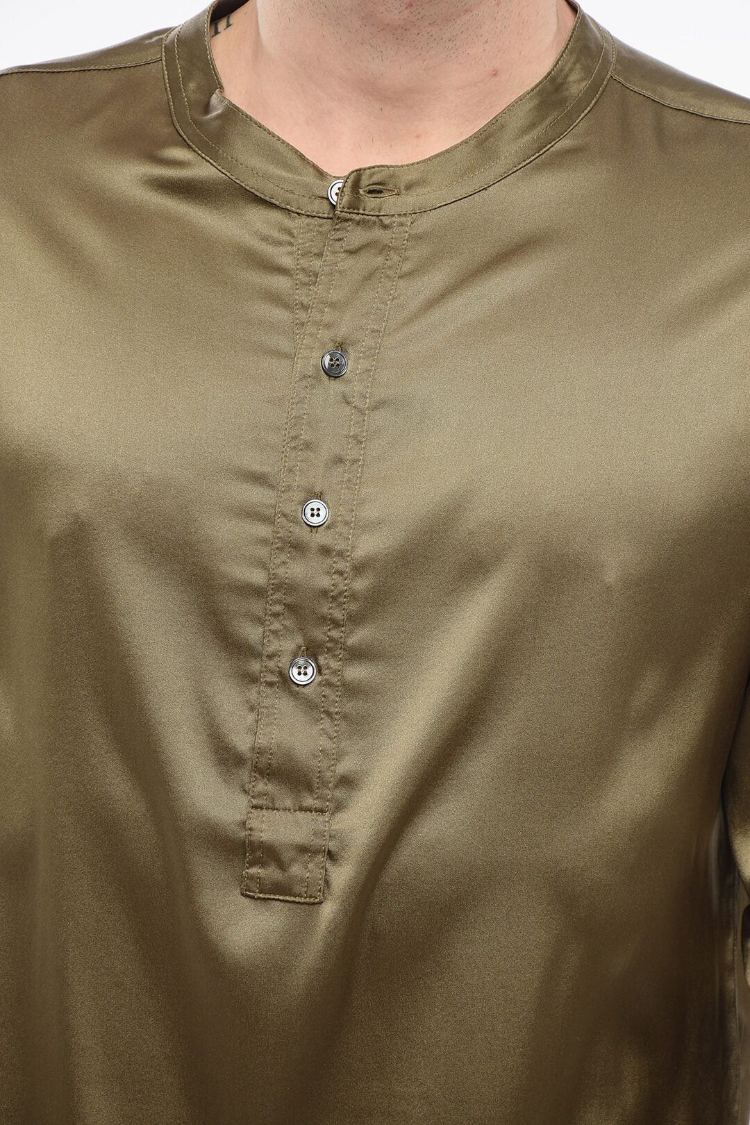 Tom Ford og1mm0426 Long-Sleeve Pajama Top in Green Size US S / EU 44-46 / 1 - 3 Thumbnail