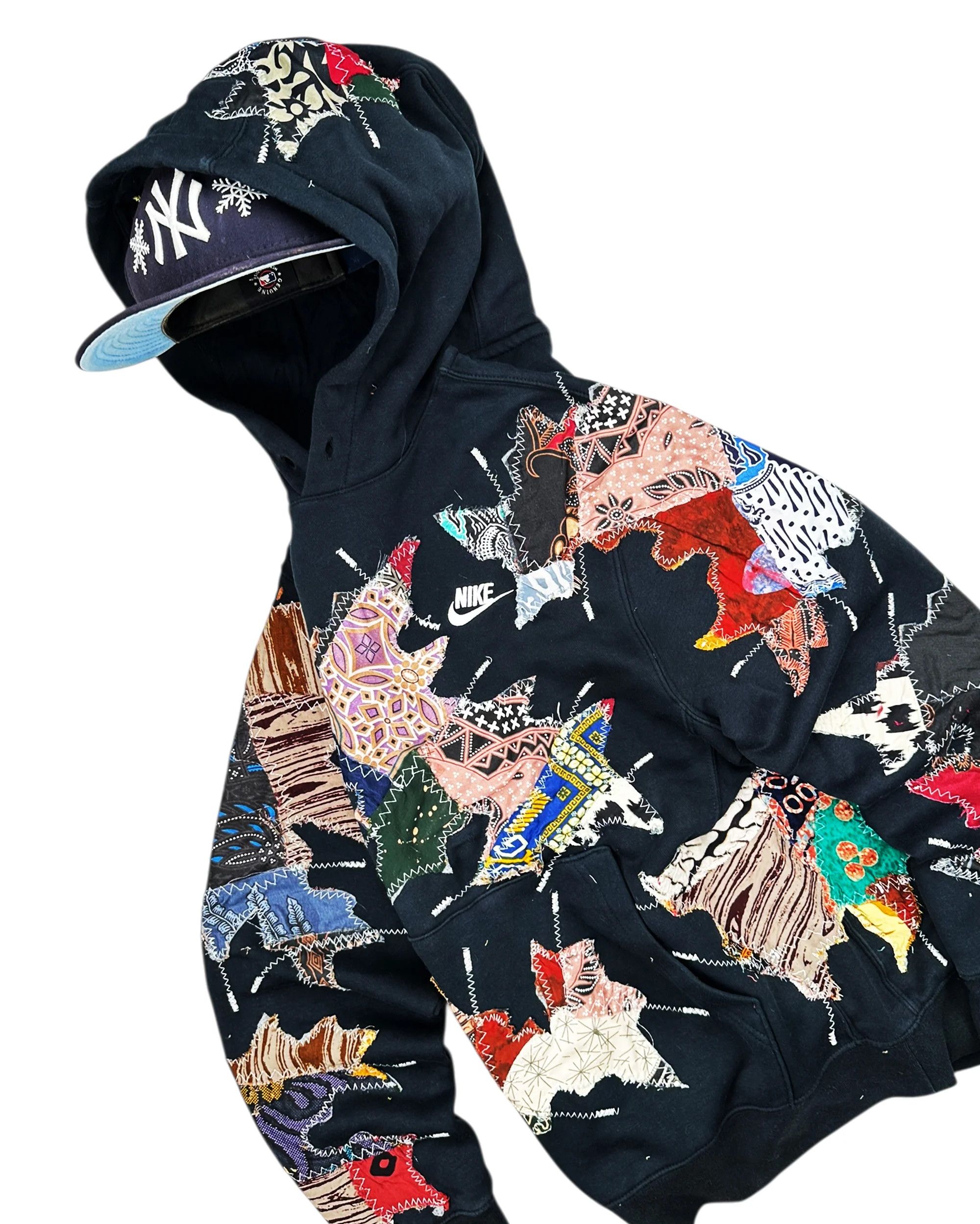 Japanese Brand Re-worked 1 of 1 Handmade Nike Batik Riot Hoodie size M Size US M / EU 48-50 / 2 - 8 Thumbnail