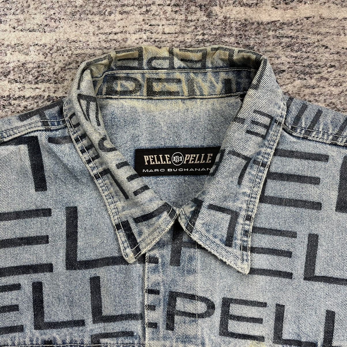 Pelle Pelle Vintage 90s Pelle Pelle Marc Buchanan overprint denim jacket Size US XL / EU 56 / 4 - 8 Thumbnail