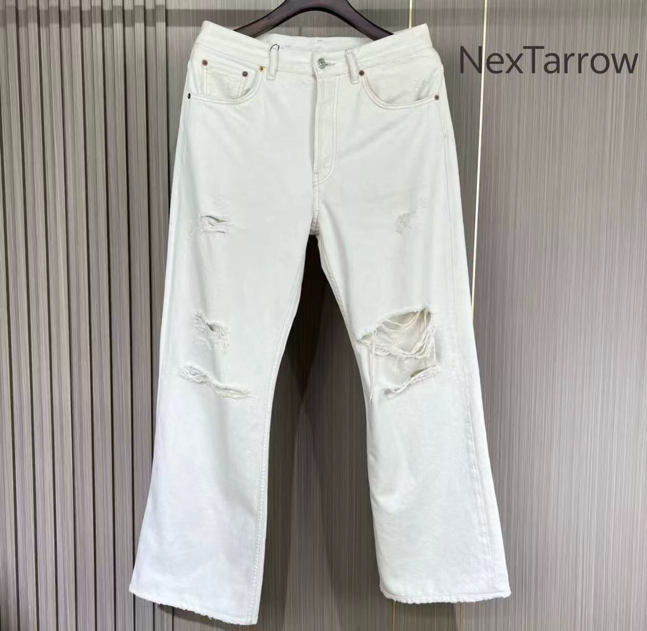 Acne Studios acne studios Off-white ripped jeans 2412-Nextarrow Size US 31 - 1 Thumbnail