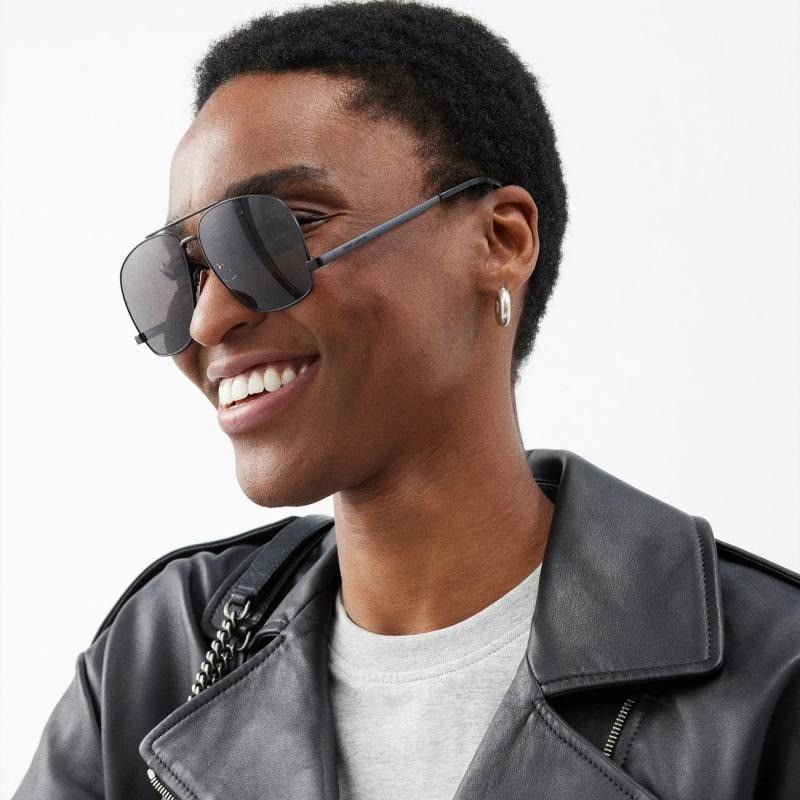 Saint Laurent Paris NEW SAINT LAURENT SL 653 LEON 002 SUNGLASSES AVIATOR BLACK Size ONE SIZE - 2 Thumbnail