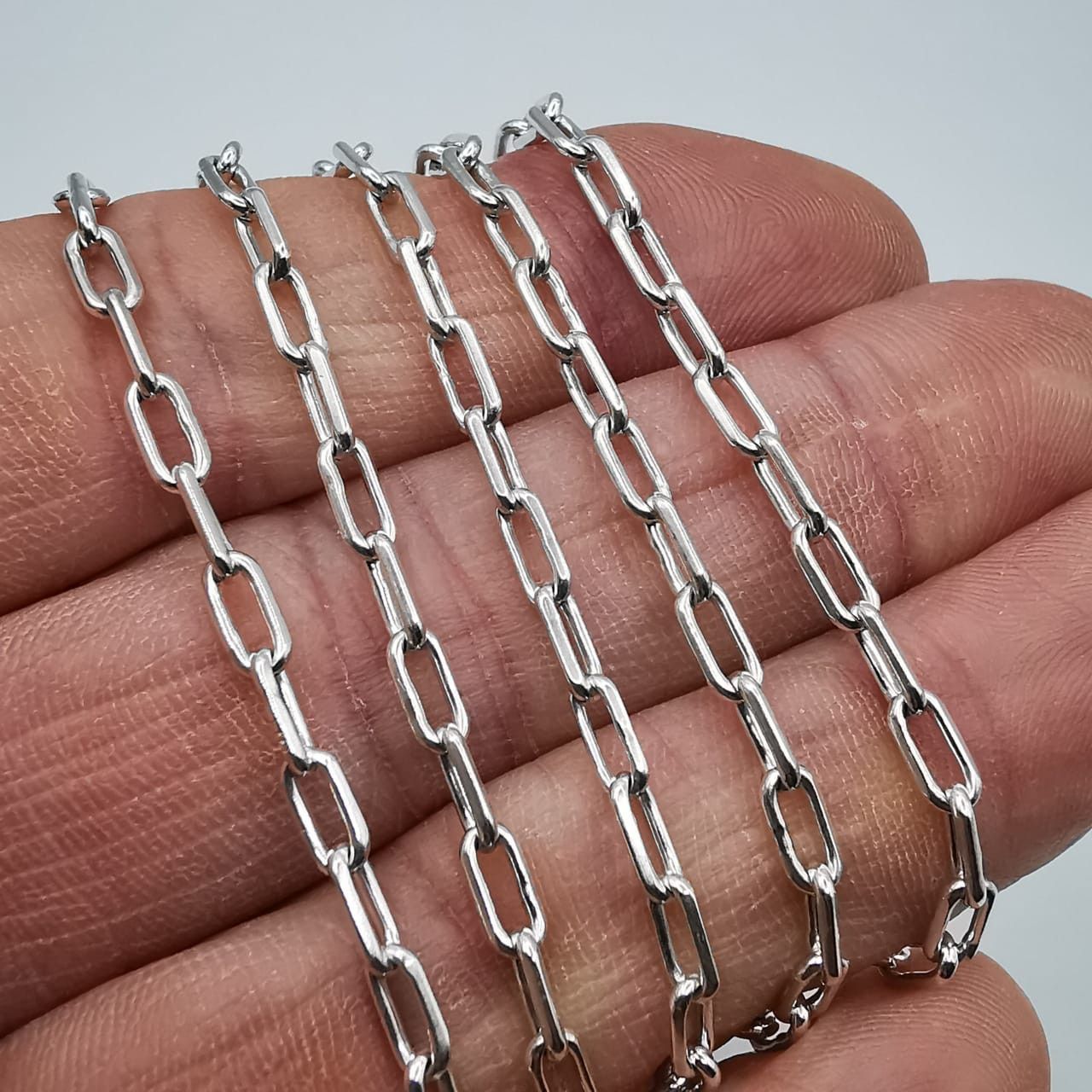Vintage Jewelry Chain Necklece925 Sterling Silver 1412g