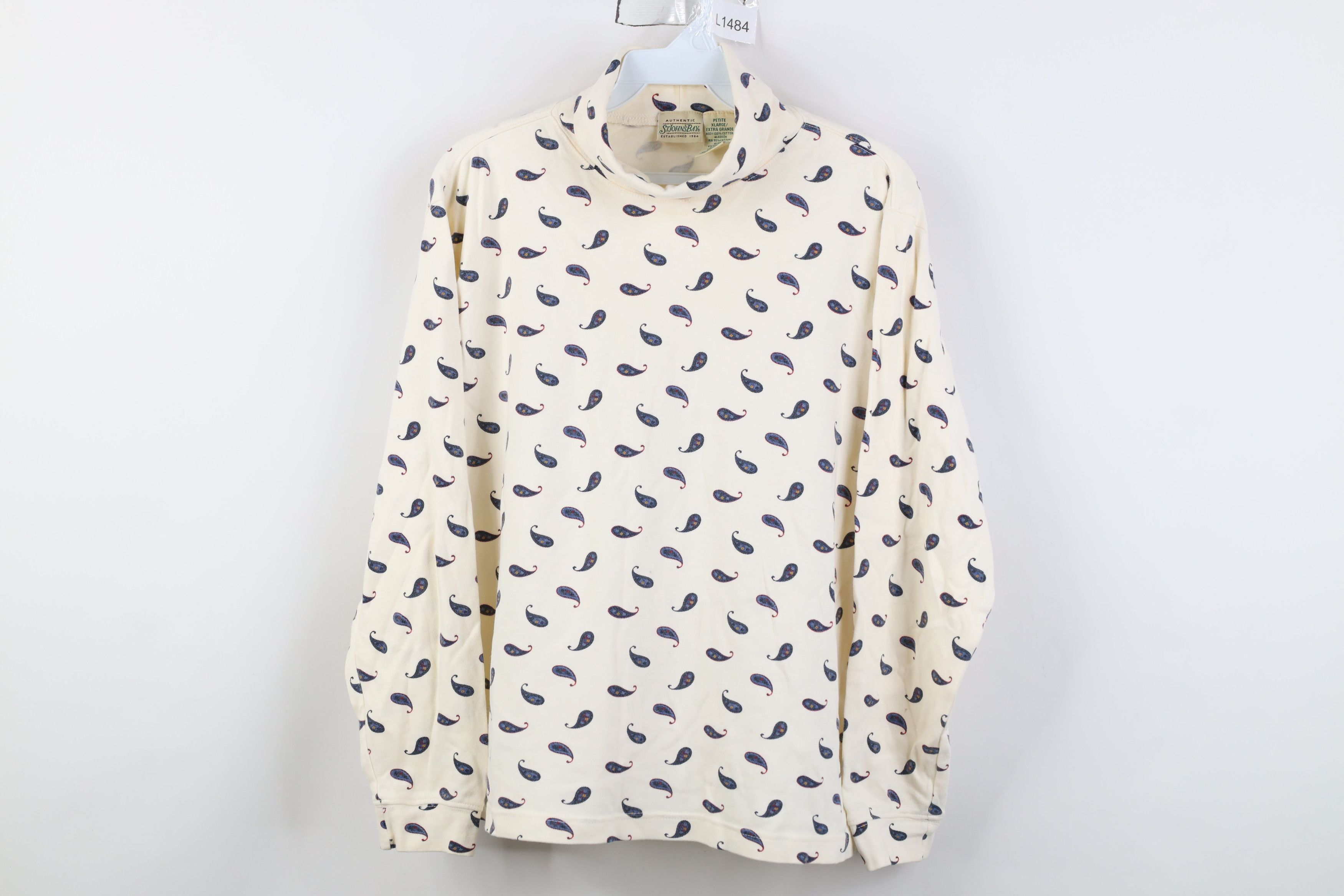 Vintage Vintage 90s Streetwear Over Print Turtleneck T-Shirt Cotton Size XL / US 12-14 / IT 48-50 - 1 Thumbnail