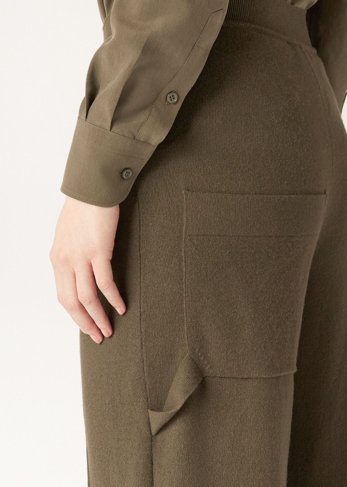 Loro Piana o1srvl11e1224 Plain Knit Cashmere Trouser in Green Size 30" / US 8 / IT 44 - 4 Thumbnail