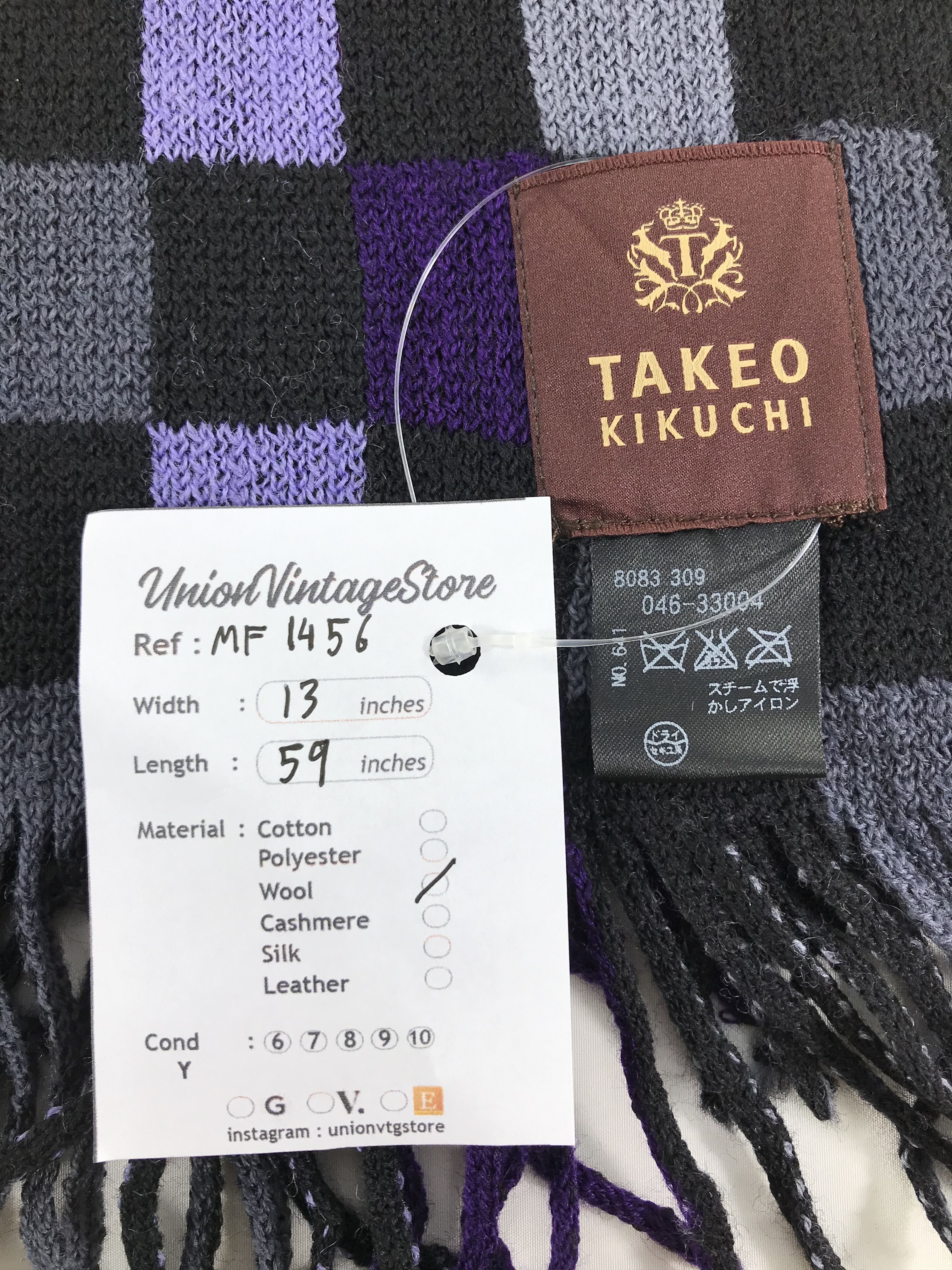 Takeo Kikuchi Vintage Takeo Kikuchi Scarf/Muffler/Neckwear MF1456 Size ONE SIZE - 4 Thumbnail