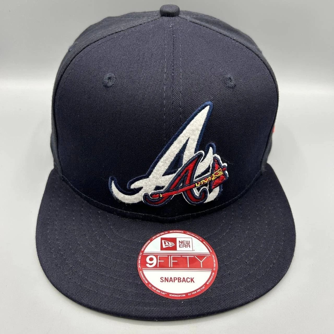 New Era Atlanta Braves Hat Men Black MLB Snap Back Cap Cotton Size ONE SIZE - 1 Thumbnail