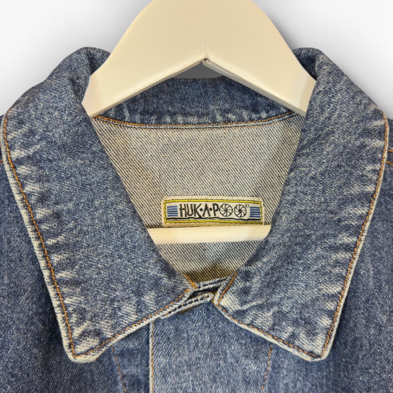 Other Vintage Huk-A-Poo Denim Trucker Jacket Vest Size US XL / EU 56 / 4 - 2 Thumbnail