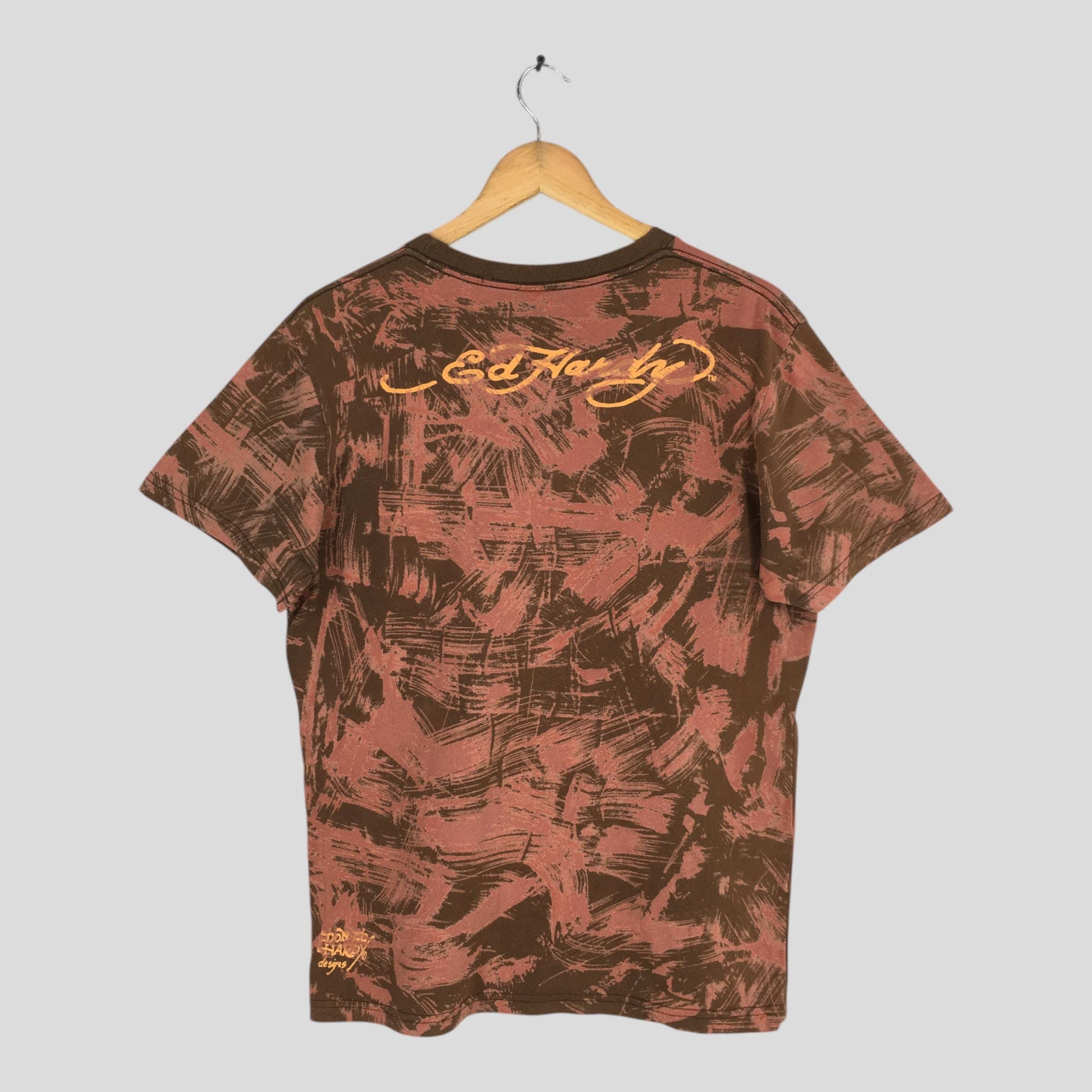 Ed Hardy Y2K Don Ed Hardy By Christian Audigier Tie Dye Red T shirt M Size US M / EU 48-50 / 2 - 6 Thumbnail
