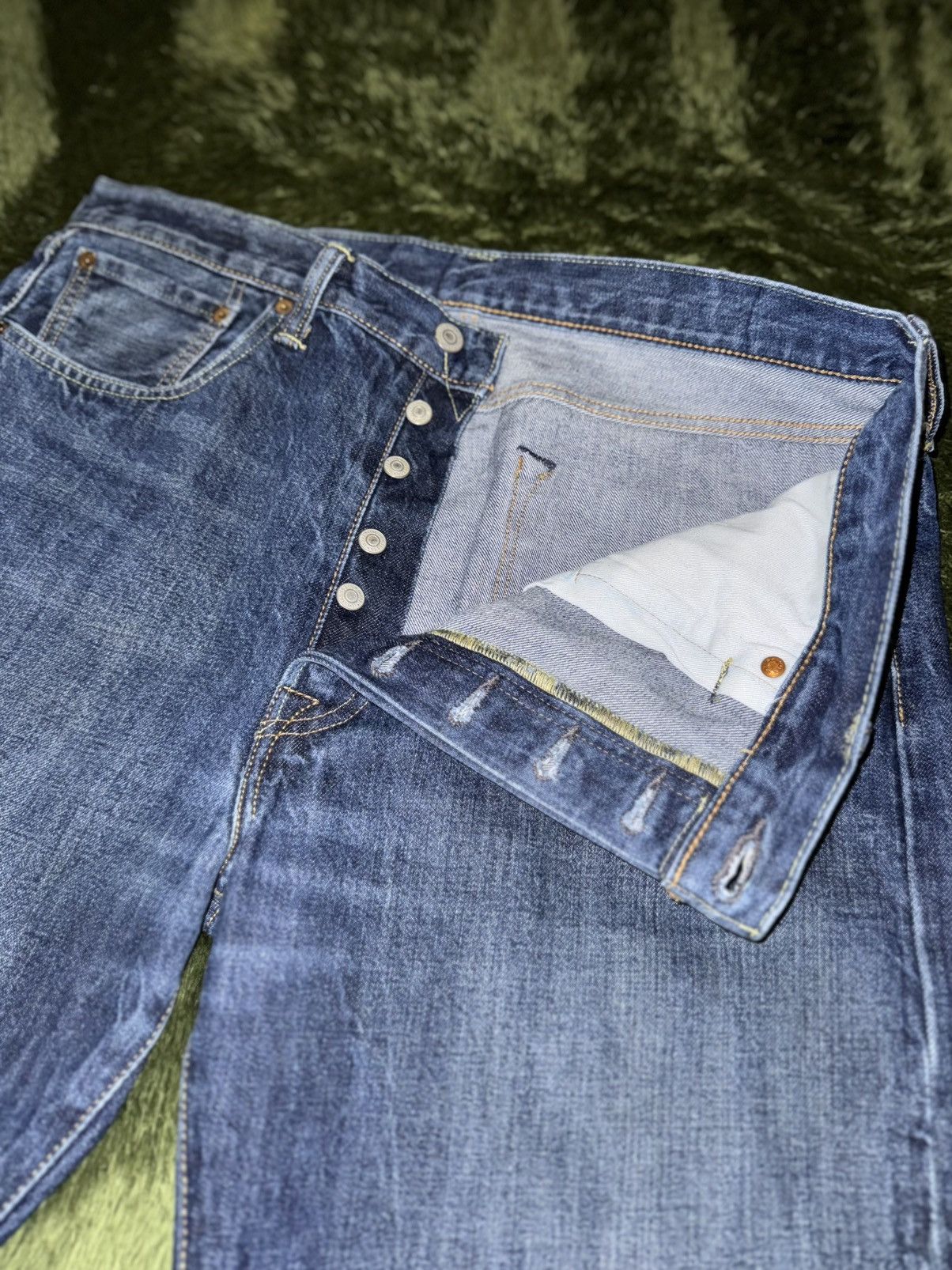 Levi's [W36/L34] Levis 501 Ct leather label washed denim pants Size US 36 / EU 52 - 3 Thumbnail