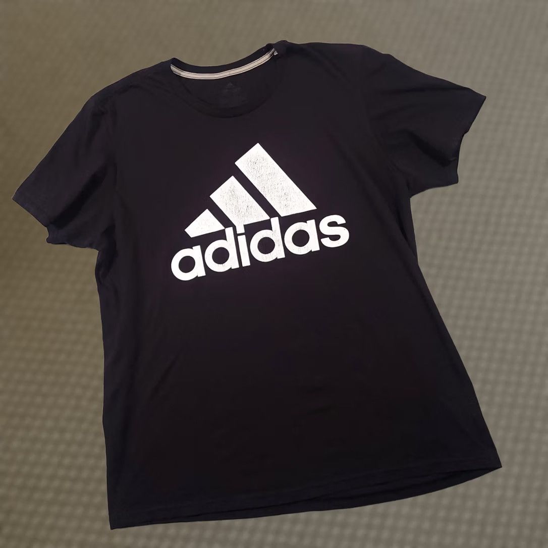 Adidas Adidas The Go-To Performance Tee Shirt Mens XL Black Logo Short Sleeve Climalite Size US XL / EU 56 / 4 - 1 Thumbnail