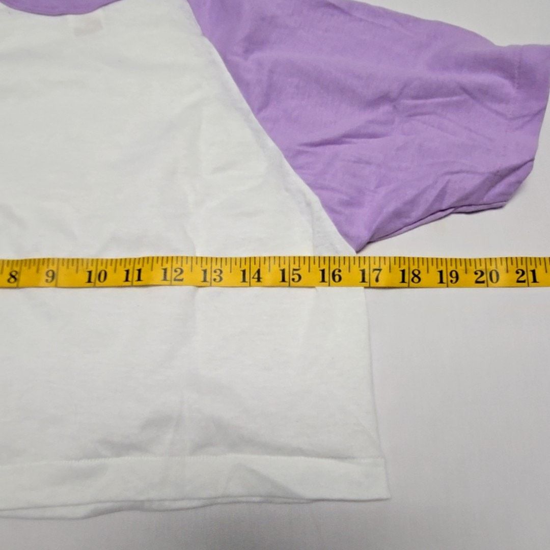 Vintage Vintage White Purple Cropped Shirt Sportswear Medium 80s Tee Size M / US 6-8 / IT 42-44 - 4 Thumbnail