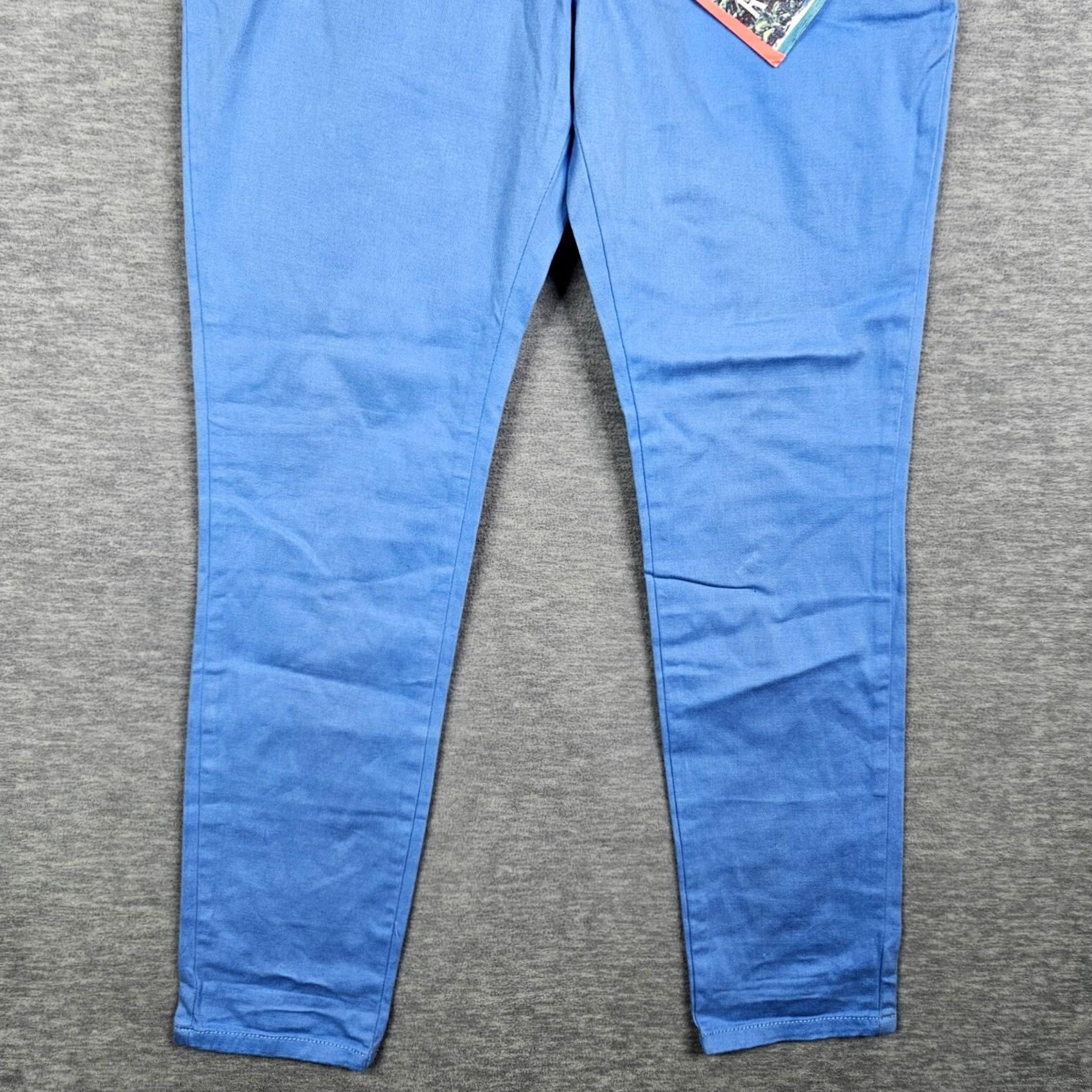 Vintage ROXY Womens Azure Blue Cotton Chino Pants Regular Size 12 New Pants Women Blue Chino Casual 12 Mens Womens Girls Size 34" / US 12 / IT 48 - 7 Thumbnail