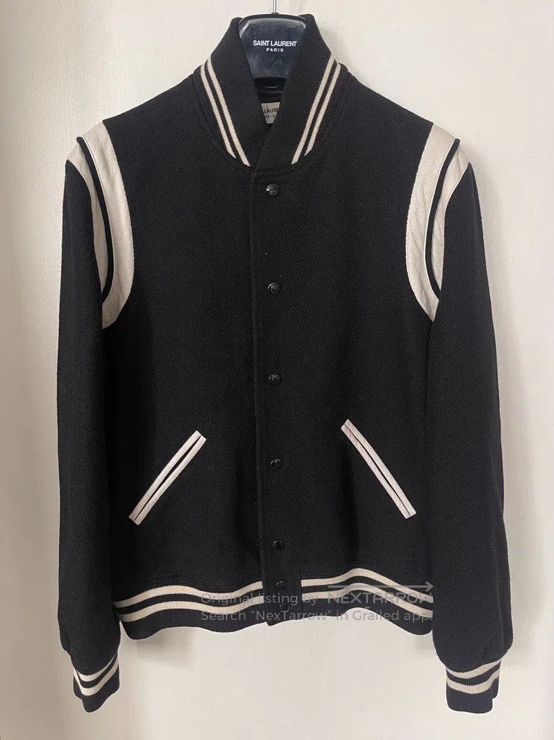 Saint Laurent Paris Saint Laurent Paris Black and White Baseball Jacket Size US L / EU 52-54 / 3 - 1 Thumbnail