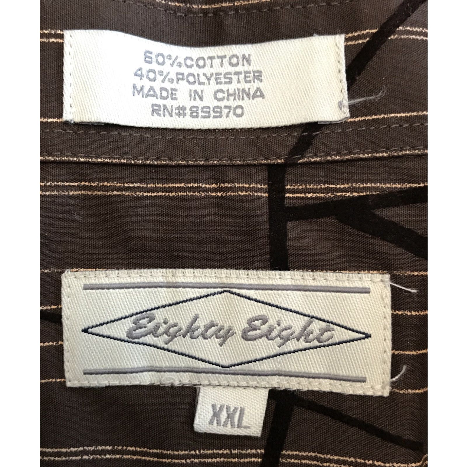 Vintage VINTAGE Eighty Eight Shirt XXL Long Sleeve Brown Mens Button-Up B451 Size US XXL / EU 58 / 5 - 3 Thumbnail