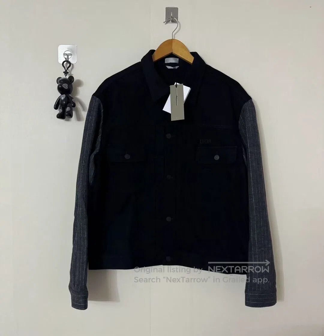 Dior Dior Wool Denim Jacket with Embroidery. Size US XXL / EU 58 / 5 - 1 Thumbnail