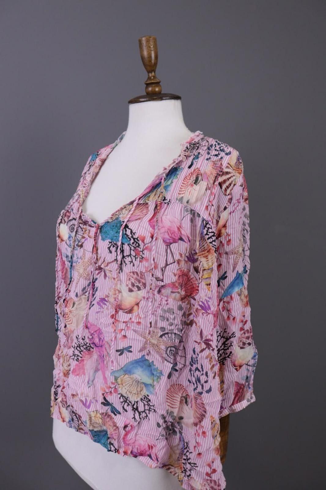 Designer Princess Goes Hollywood Pink Shell Blouse Shirt Sz 46 / XL Size XL / US 12-14 / IT 48-50 - 5 Thumbnail