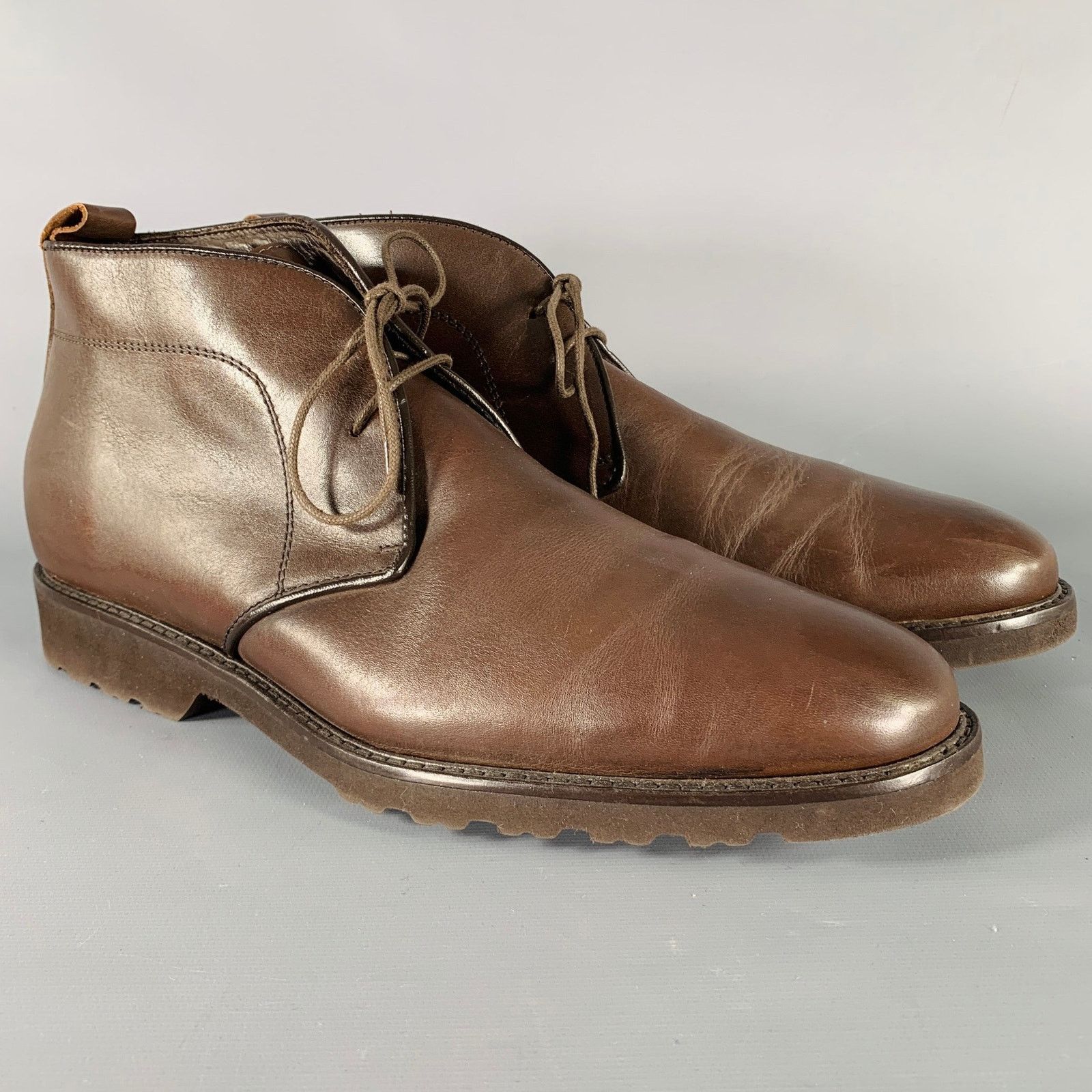 Bruno Magli BRUNO MAGLI Size 10 Brown Leather Lace-Up Ankle Boots Size US 10 / EU 43 - 1 Thumbnail