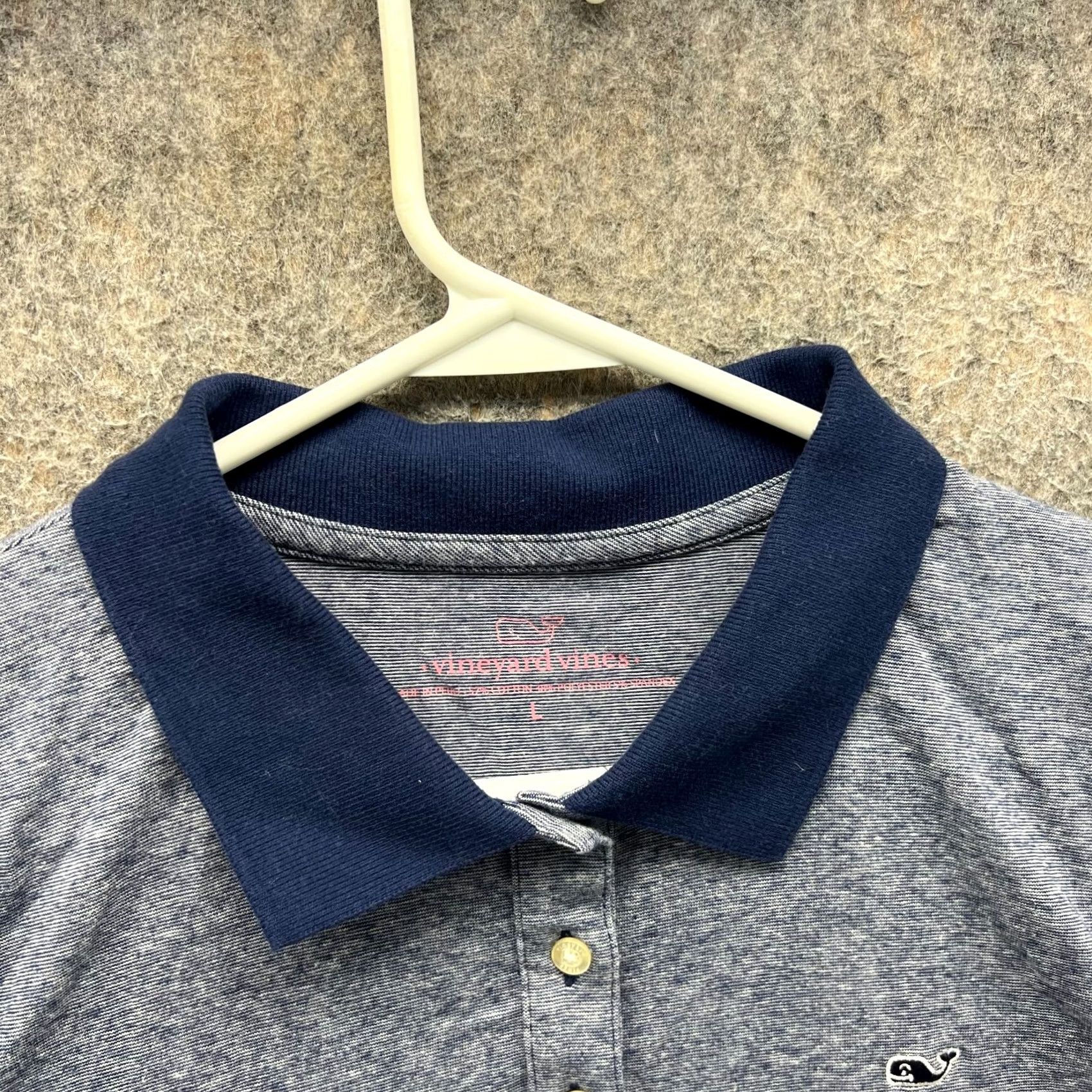 Vineyard Vines Vineyard Vines Polo Shirt Women Large Blue Heather Sleeveless Stretch Whale Polo Shirt Casual Womens Large Blue Heather Stretch Size L / US 10 / IT 46 - 6 Thumbnail