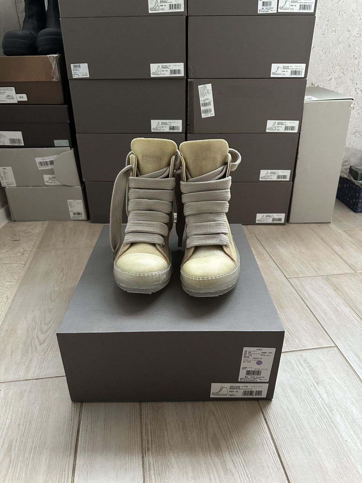 Rick Owens Rick Owens ramones jumbo lace EDFU rare Size US 9 / EU 42 - 2 Thumbnail