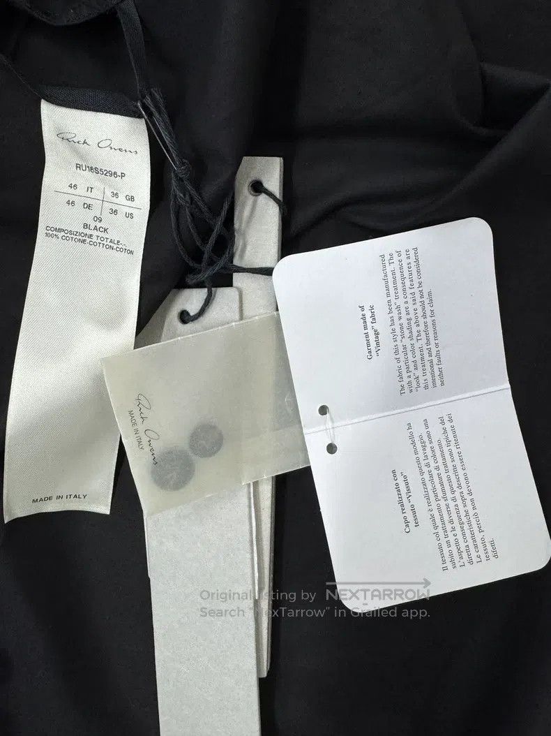 Rick Owens Rick Owens Black V-Neck Long Shirt Size US S / EU 44-46 / 1 - 6 Thumbnail