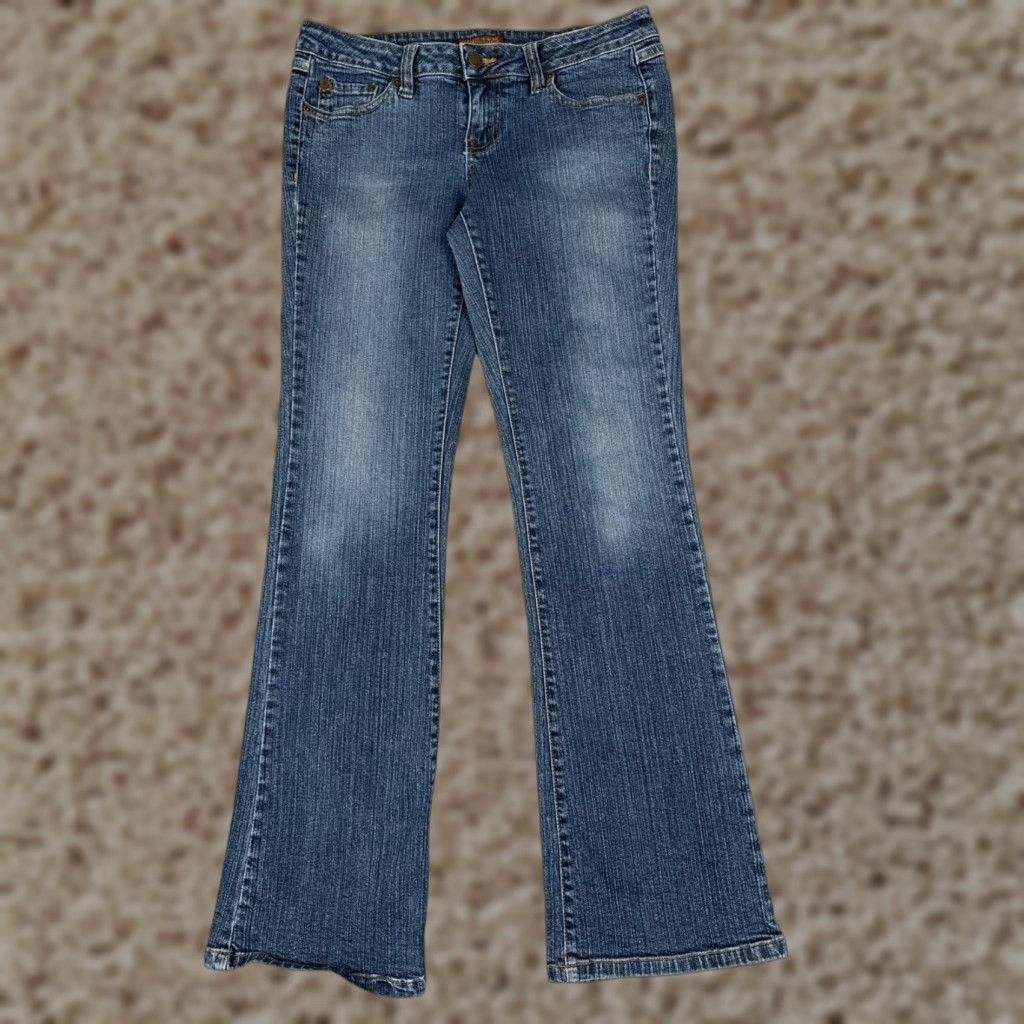 Vintage Zana Di Jeans Junior 9 Blue Denim Cotton Blend Bootcut Flare Low Rise 28x30 Size 30" / US 8 / IT 44 - 1 Thumbnail