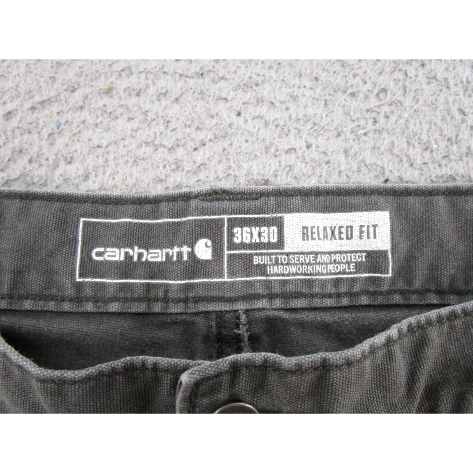 Carhartt Carhartt Pants Gray Men’s 36x30 Relaxed Fit Work Canvas Carpenter 5-Pocket, Button Zip, Straight Leg, 102291 306 Mens Size US 36 / EU 52 - 4 Thumbnail