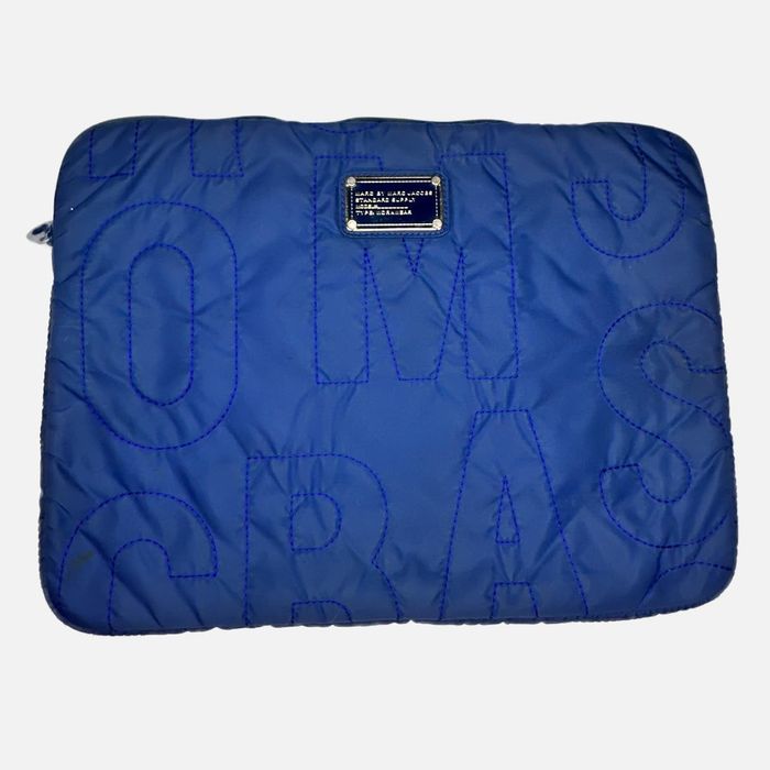 Marc Jacobs Marc Jacobs Quilted Laptop Case Nylon Computer Bag Blue