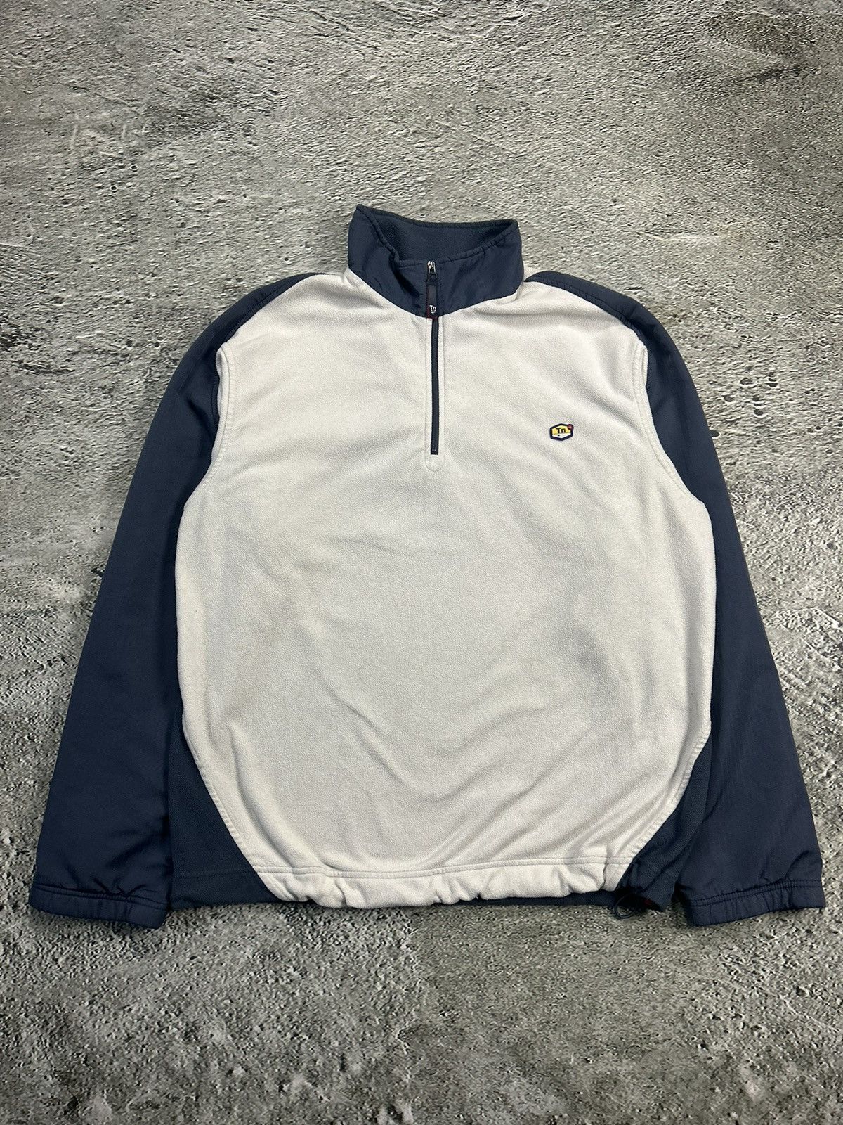 image of Nike Tn Vintage Fleece Jacket White Reflective Anorak 2000S in Navy, Men's (Size Large)