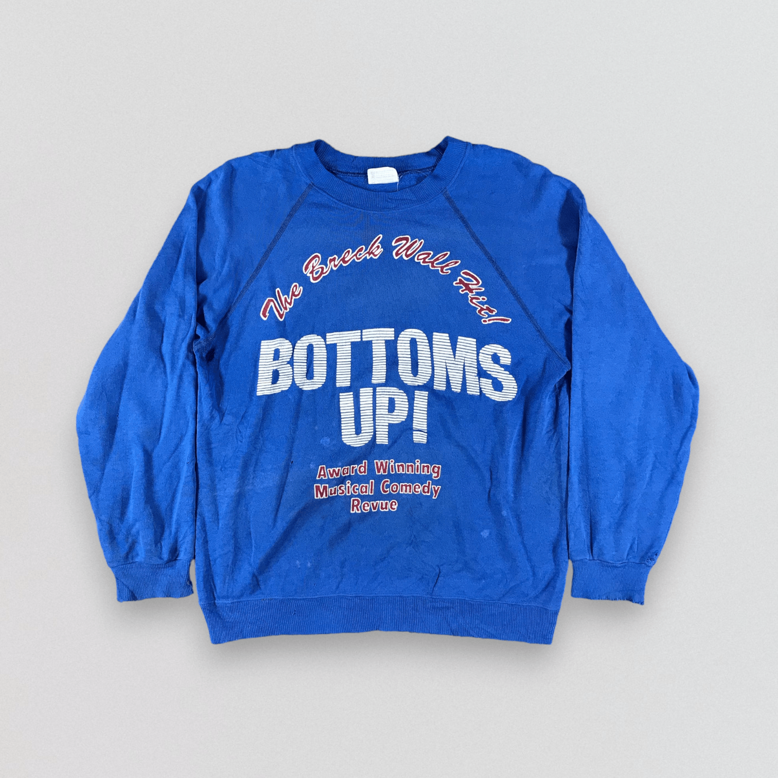 image of Vintage 80's Blue Jumper Sweatshirt, Men's (Size Medium)