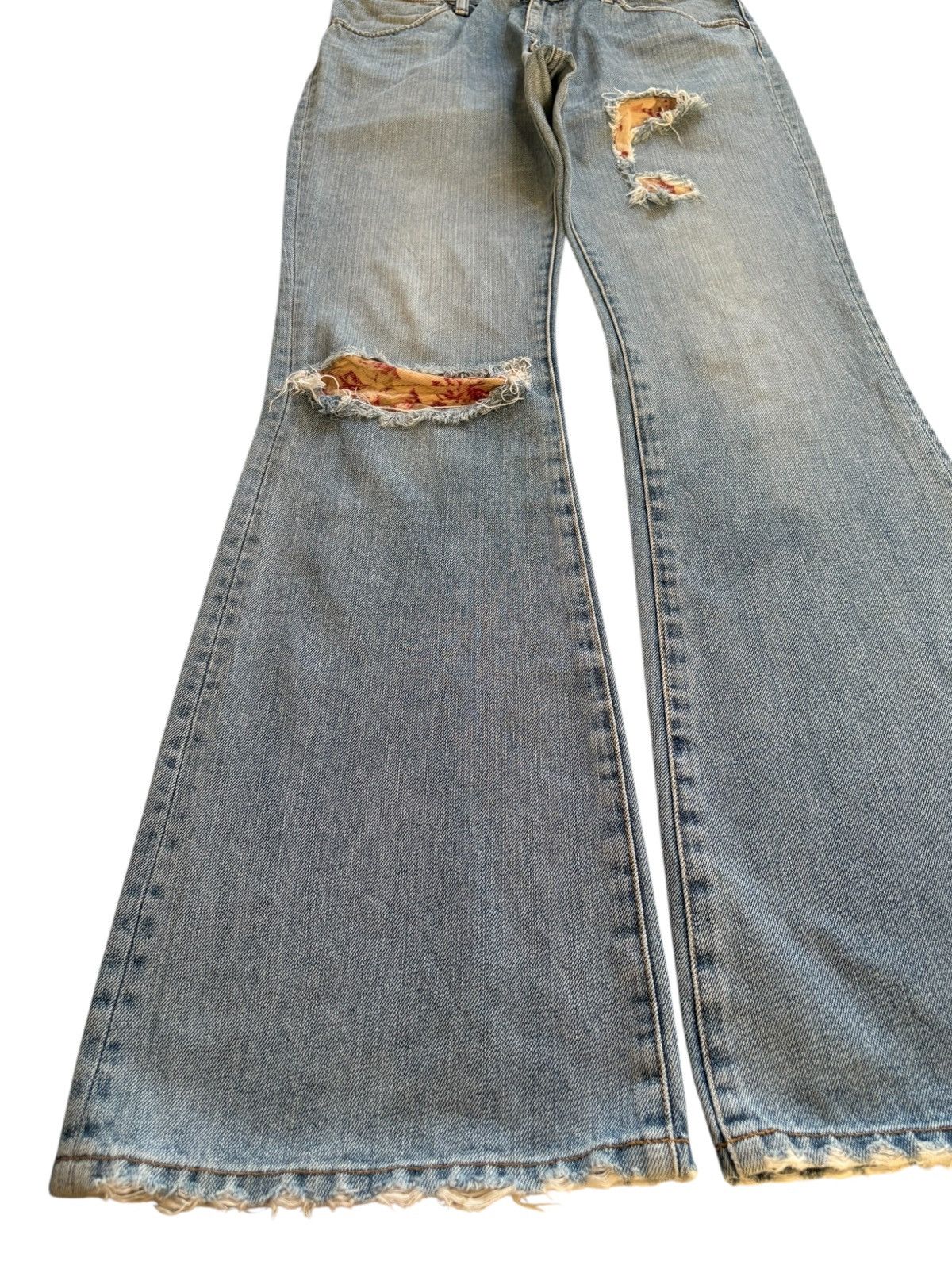 Wrangler Vintage Wrangler Faded Wash Distress Rip Bootcut Flare Jean Size US 32 / EU 48 - 6 Thumbnail