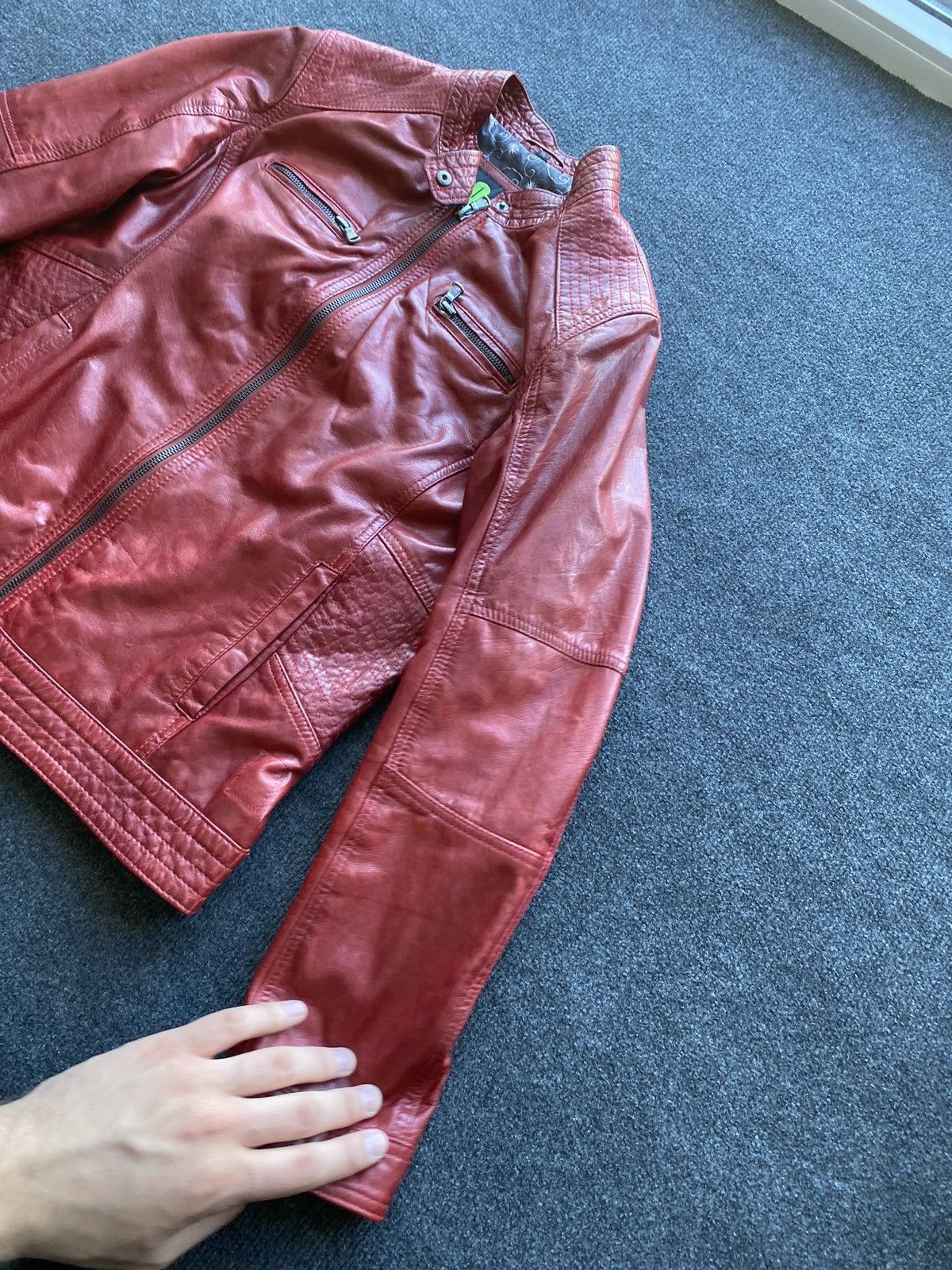 Other 🔥Opium Punk Gothic Red Leather Jacket q-21 Xl Size XL / US 12-14 / IT 48-50 - 4 Thumbnail