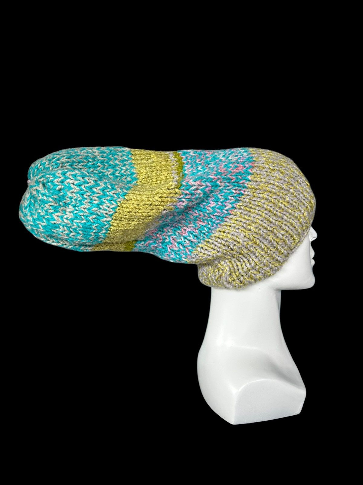 Japanese Brand × Kapital × Vintage Crochet Knitted handmade Long Big Beanie Hats Rare ☠️☠️ Size ONE SIZE - 2 Thumbnail