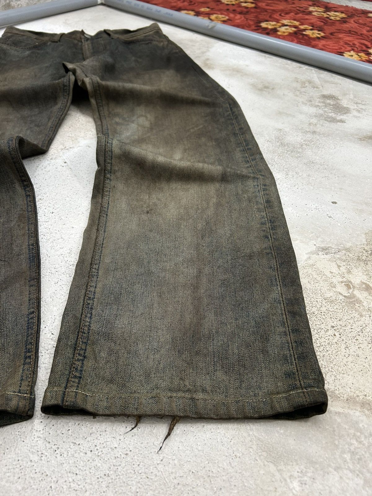 Edwin Vintage Edwin XV Japan Mud Washed Dirty Baggy Distressed Size US 31 - 4 Thumbnail