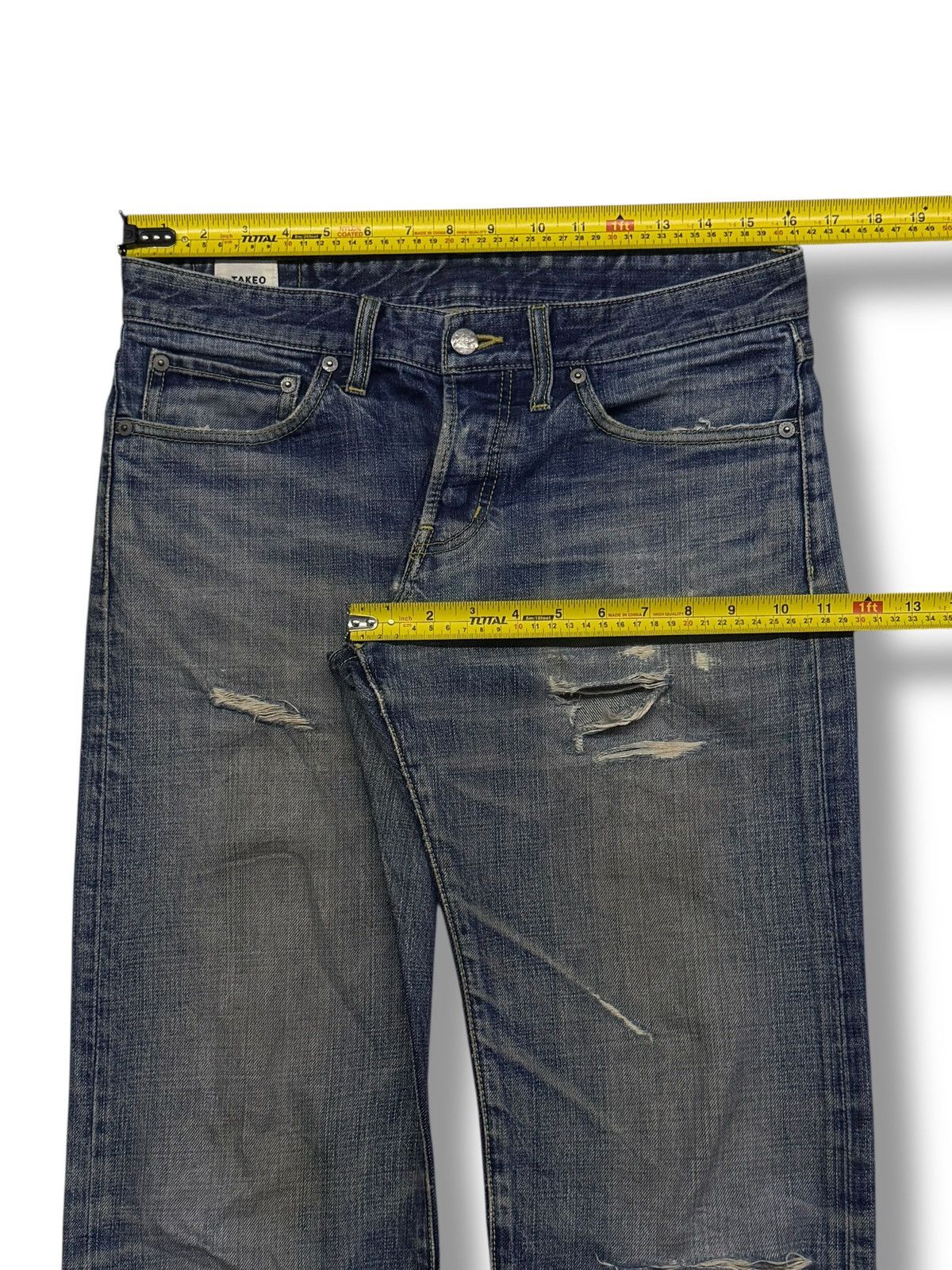Takeo Kikuchi Vintage 00s Takeo Kikuchi Japanese designer Denim Jeans |W32 Size US 32 / EU 48 - 16 Thumbnail