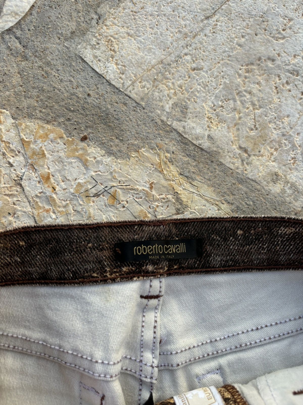 Japanese Brand × Roberto Cavalli 2000s Vintage Japan Wide Leg Y2K Faded Roberto Cavalii Pants Size US 32 / EU 48 - 6 Thumbnail