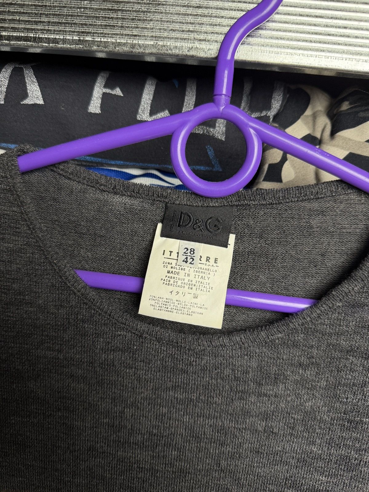 Dolce & Gabbana × Vintage Vintage Dolce & Gabbana Wool Blend Tee Size US M / EU 48-50 / 2 - 3 Thumbnail