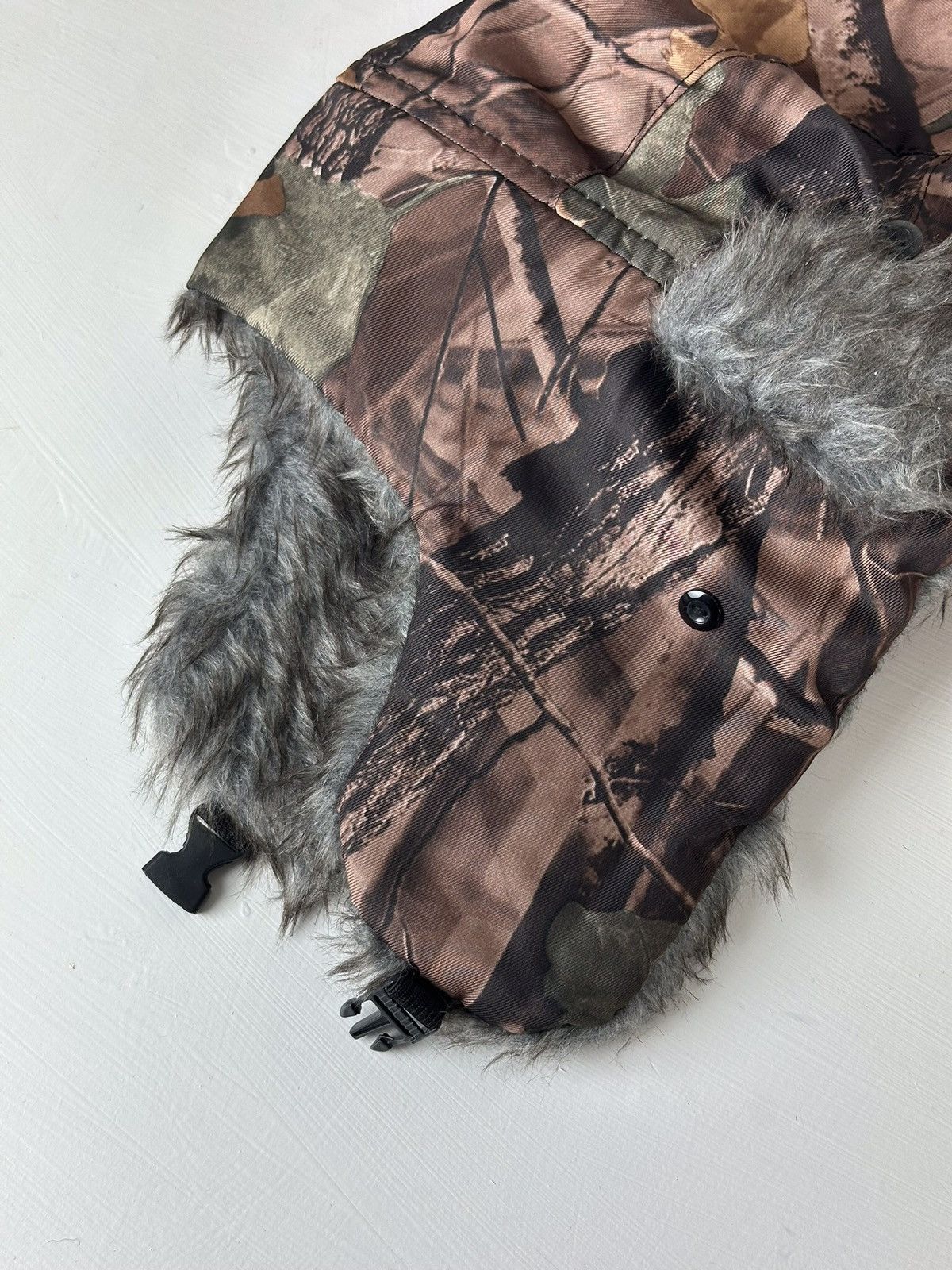 Hysteric Glamour × Vintage Crazy Y2K RealThree Mohair Fuzzy Hat Ushanka Punk Huge Size ONE SIZE - 3 Thumbnail
