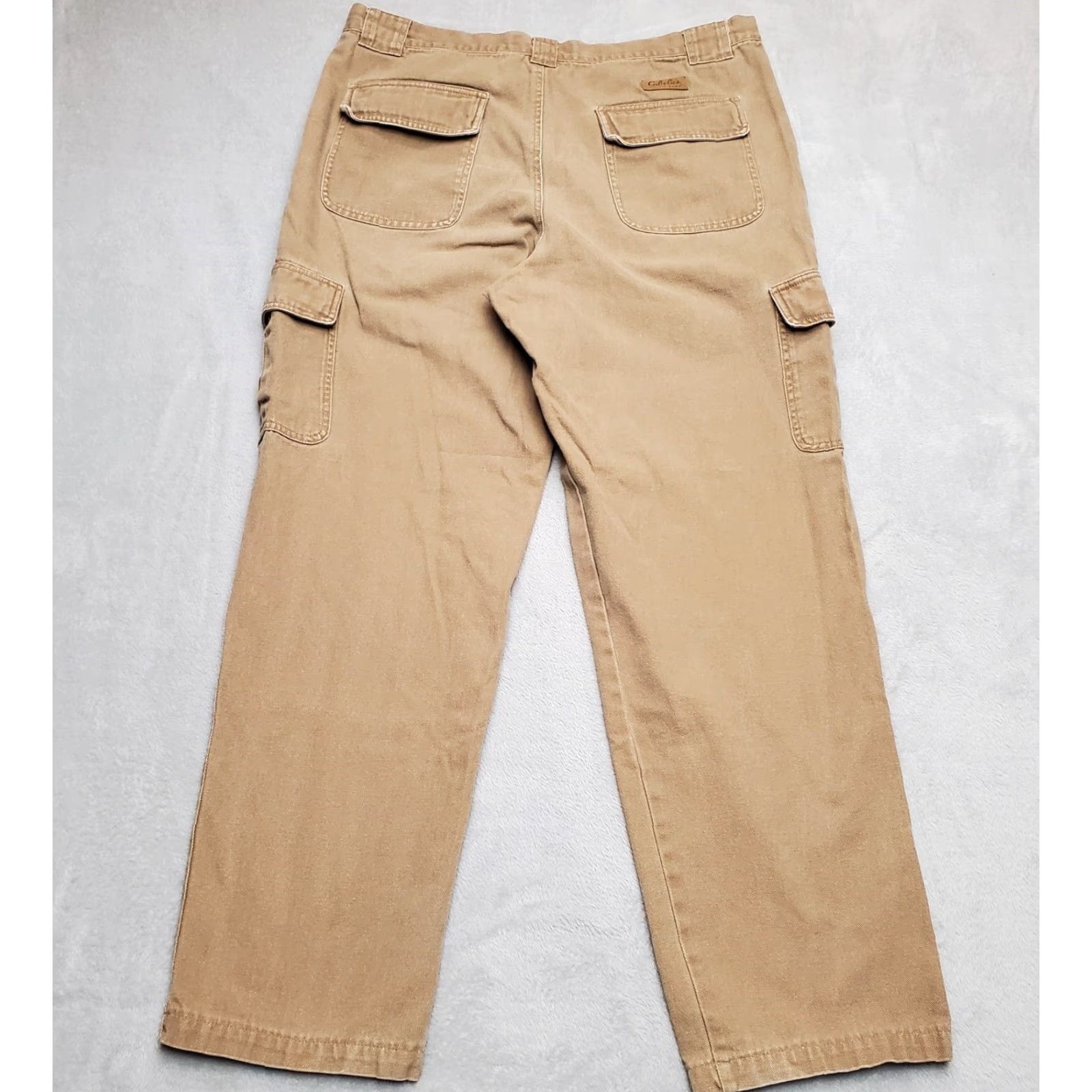 Vintage Cabelas Pants Men 40x33 Khaki Trail Hiker Canvas Cargo Heavy Duty Utility Cotton Shirt Pants Mens Brown Cargo Pocket Slash Pocket Outdoor 2000s Mens Size US 40 / EU 56 - 7 Thumbnail
