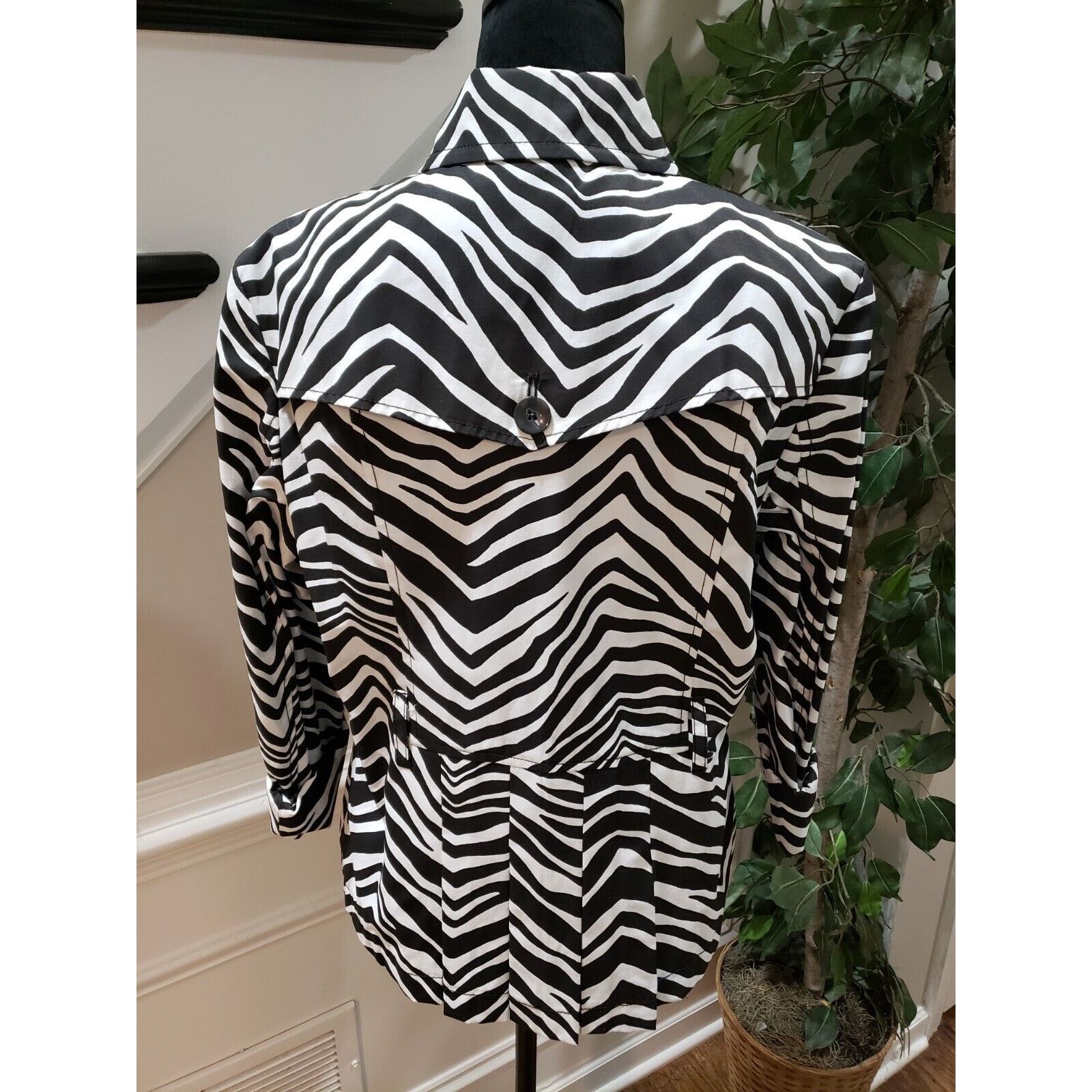 Other Grace Elements Zebra Print Double Breasted Trench Jacket M Size M / US 6-8 / IT 42-44 - 9 Thumbnail