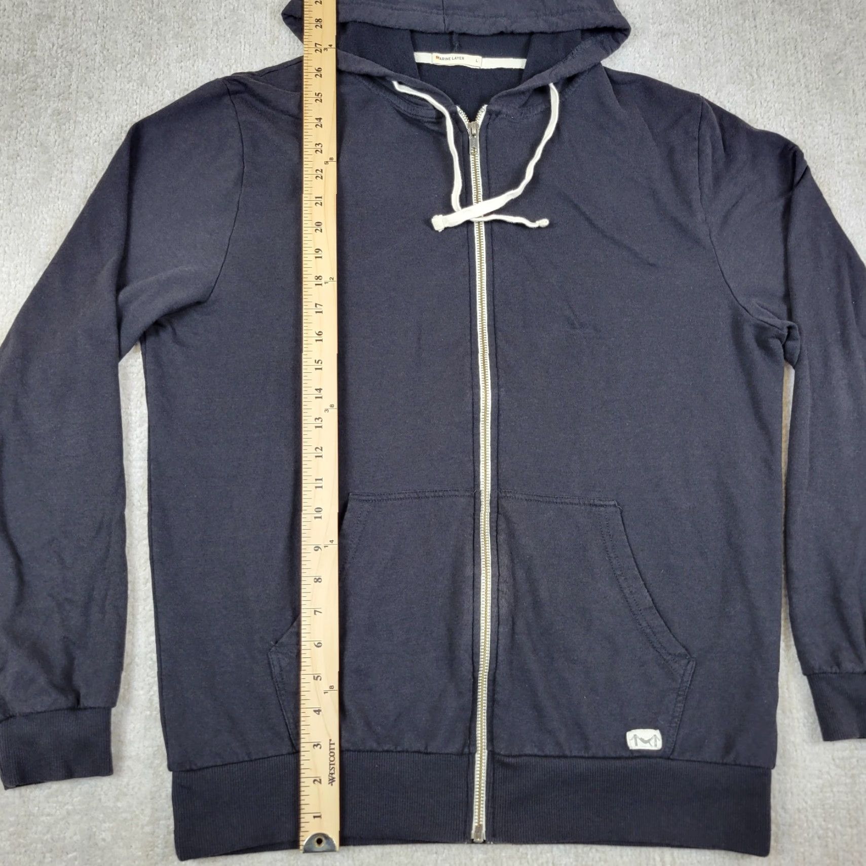 Marine Layer Marine Layer Hoodie Sweatshirt Mens L Black Full Zip Cotton Blend Hooded Sweater Size US M / EU 48-50 / 2 - 5 Thumbnail