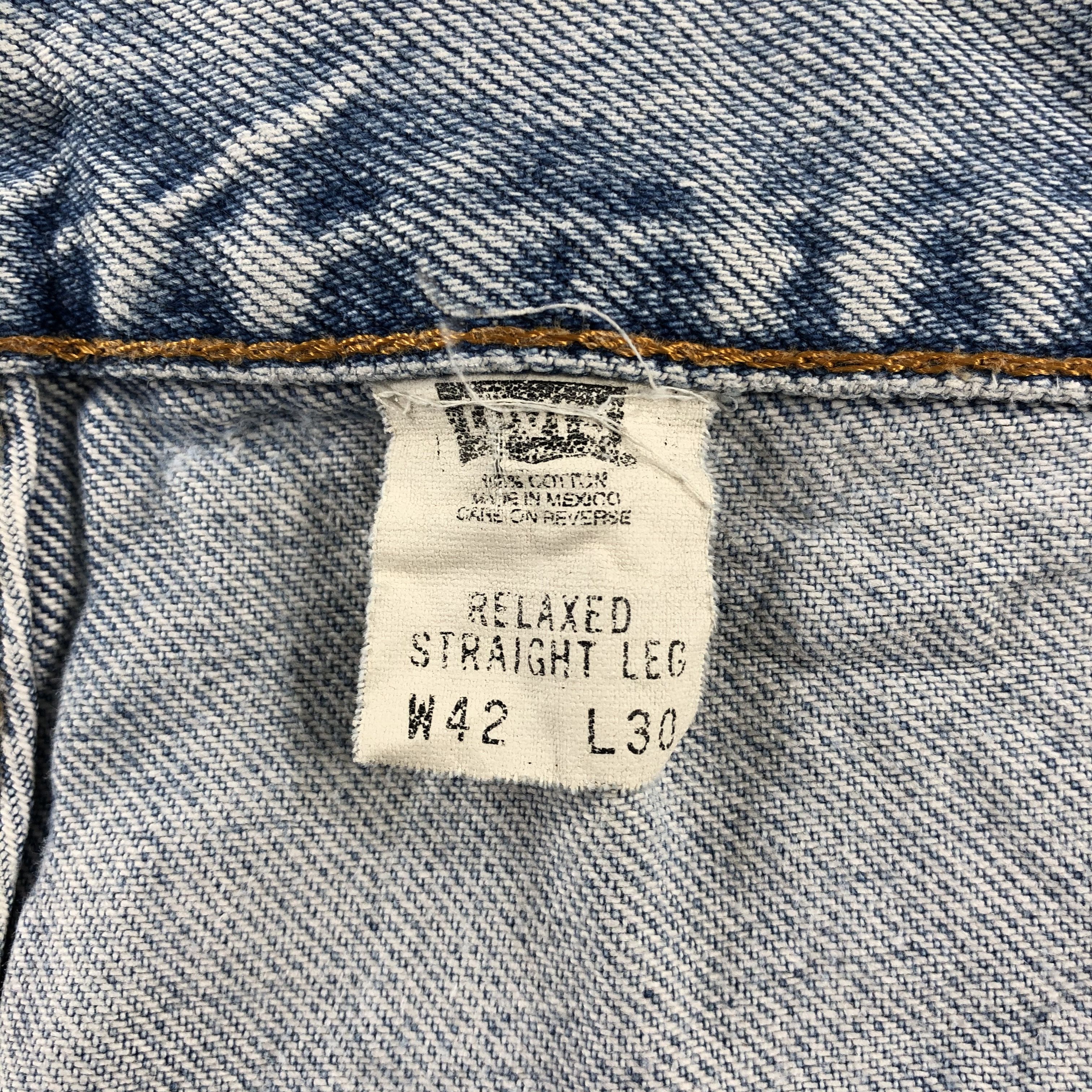 Levi's 90s Vintage Light Wash Levis Jeans-J2503 Size US 41 - 14 Thumbnail