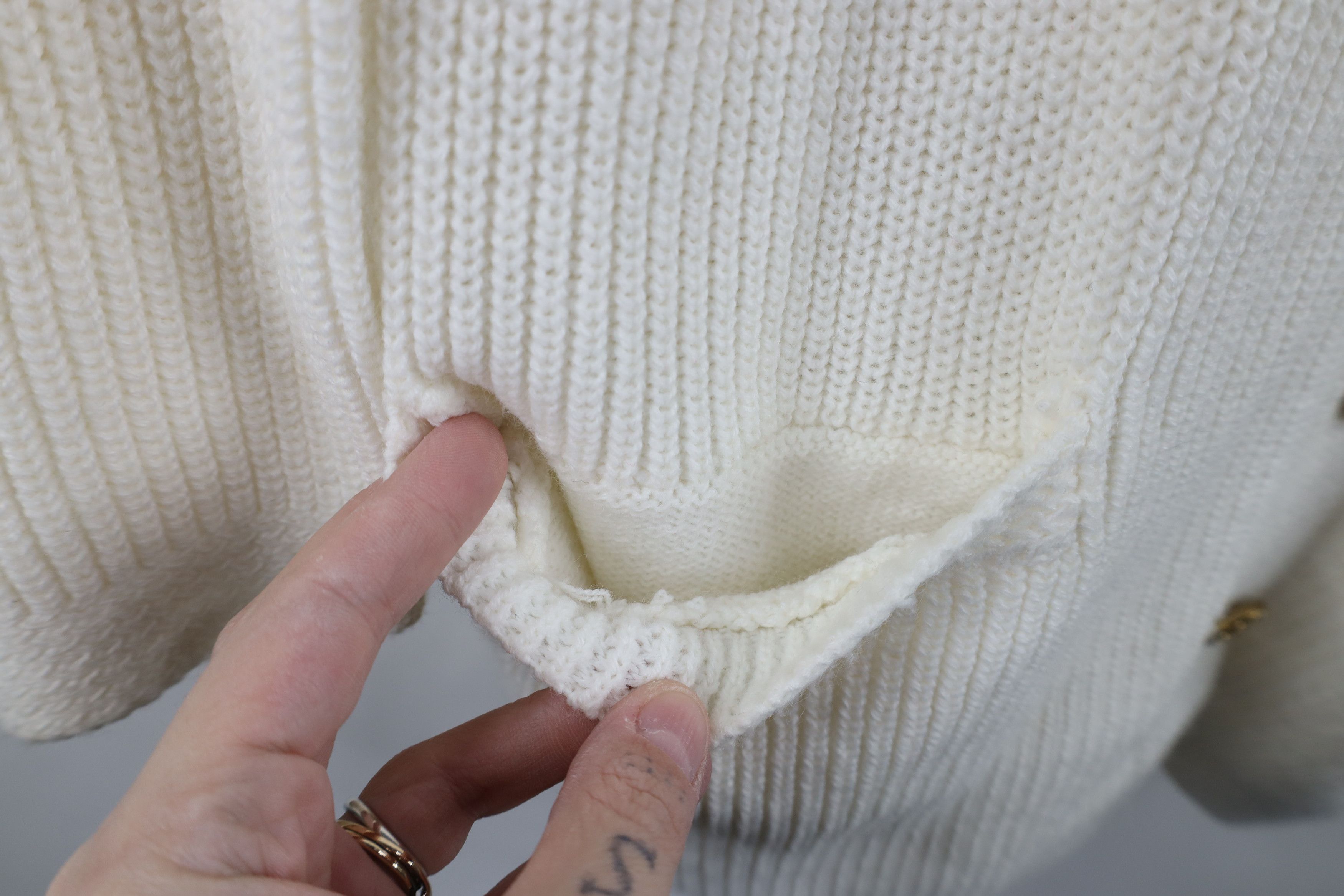 Vintage Vintage 90s Streetwear Oversized Ribbed Cardigan Sweater Size M / US 6-8 / IT 42-44 - 7 Thumbnail