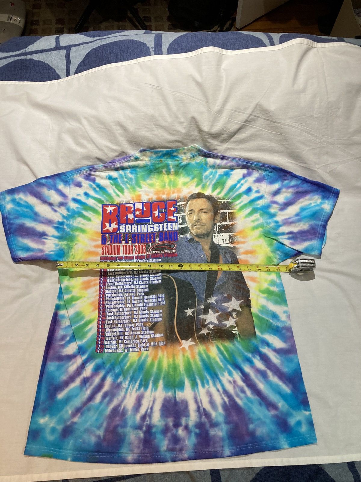 Delta Bruce Springsteen 2003 Tie Dye Concert T-shirt, Men’s XL Size US XL / EU 56 / 4 - 5 Thumbnail