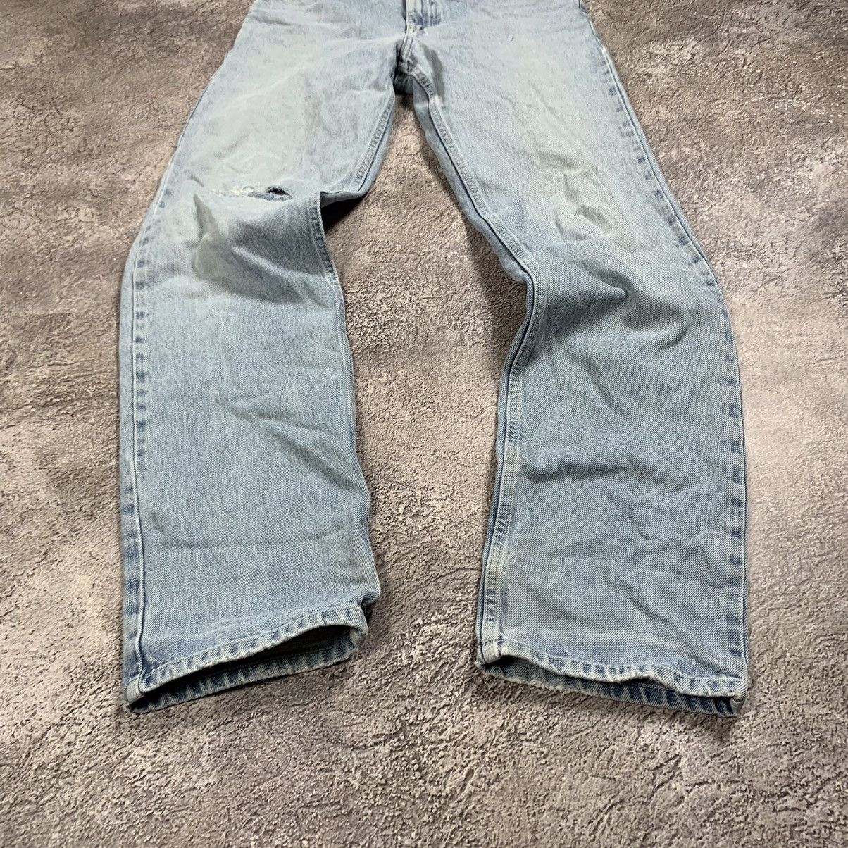 Vintage Vintage 90s Distressed Flared Jeans Grunge Baggy Y2K Logo 30 Size US 30 / EU 46 - 1 Thumbnail