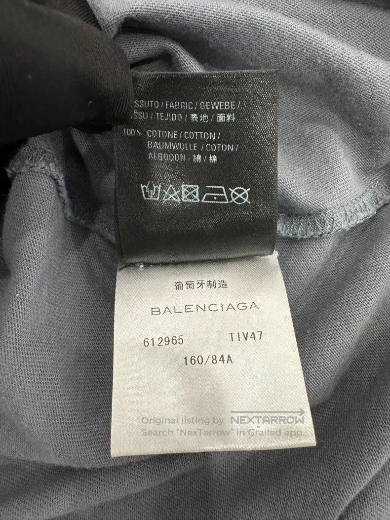 Balenciaga Balenciaga Grey Portrait Printed Logo Short Sleeve Size US S / EU 44-46 / 1 - 8 Thumbnail