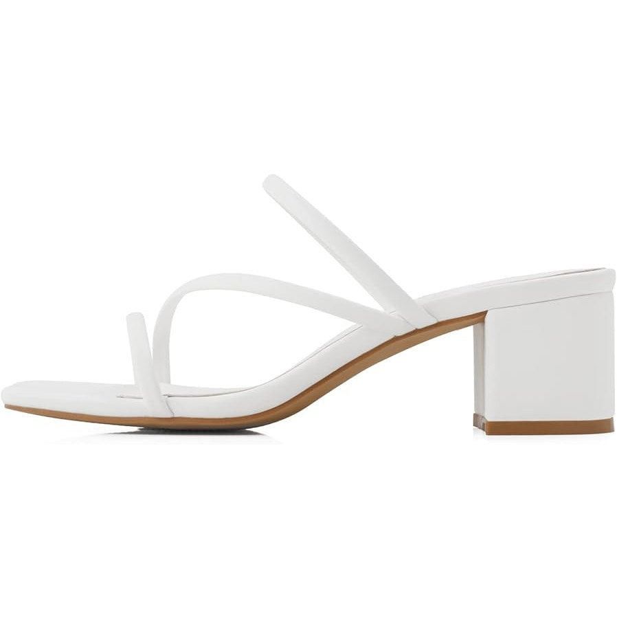 Other Shoe'N Tale Women's 6.5 White Faux Leather Open Toe Sandals Size US 6.5 / IT 36.5 - 2 Thumbnail