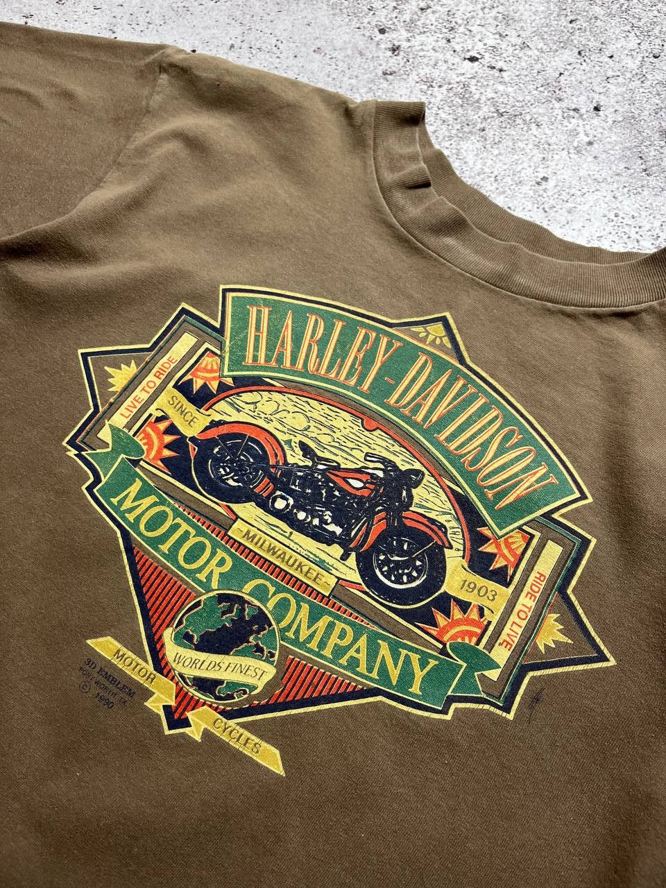 Harley Davidson 3D Emblem Harley-Davidson T-Shirt 1990 Size US L / EU 52-54 / 3 - 4 Thumbnail