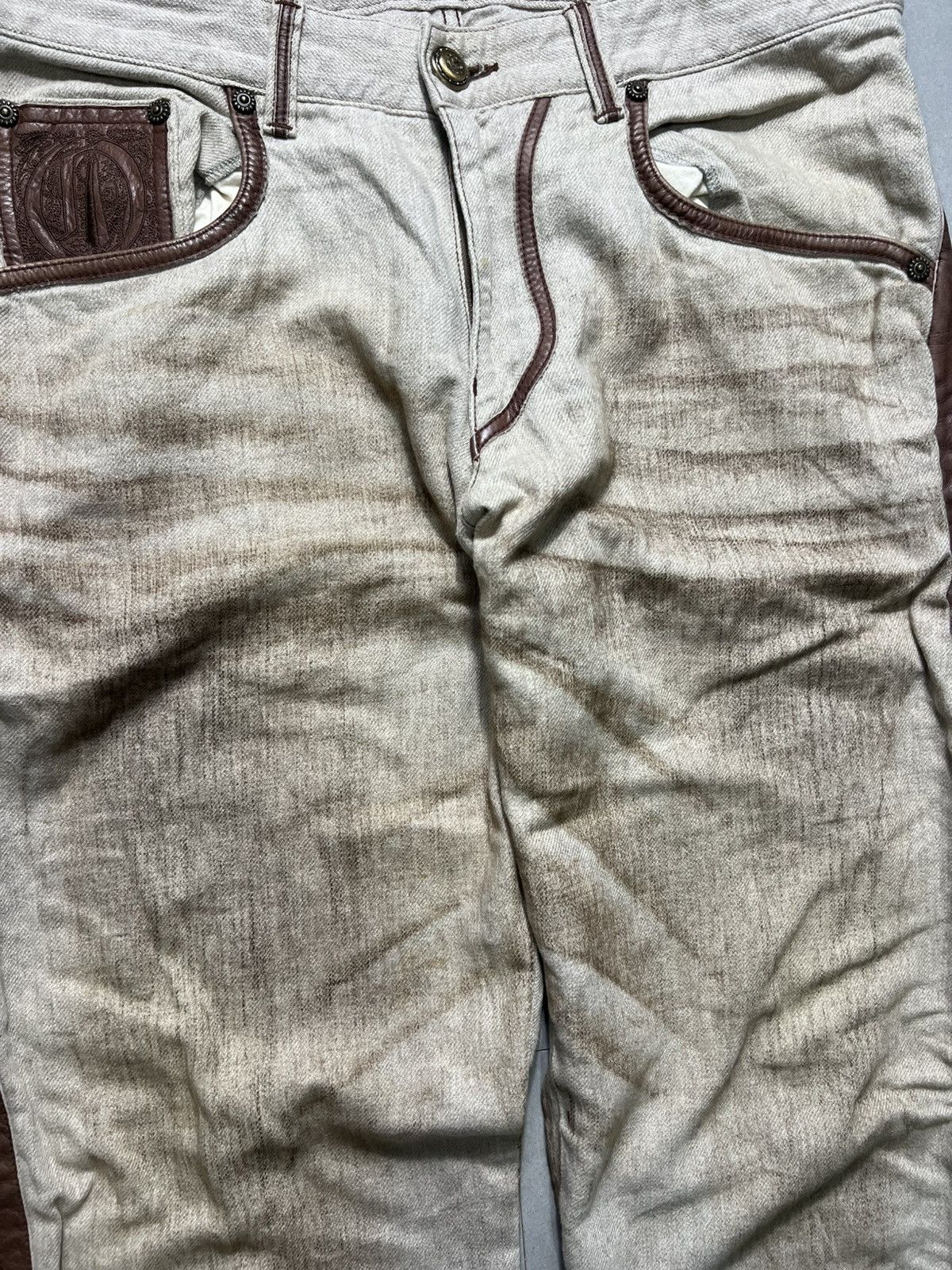 Obelisk Obelisk - Leather Lining Dirt Washed Pants Size US 34 / EU 50 - 6 Thumbnail