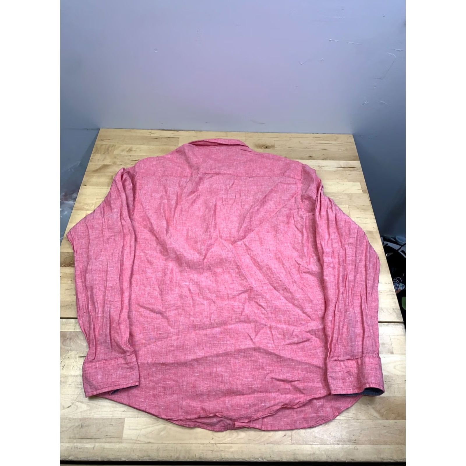 Nautica Nautica Button-Up Shirt Men L Linen Pink Coral Long Sleeve Casual 13328 Size US L / EU 52-54 / 3 - 7 Thumbnail