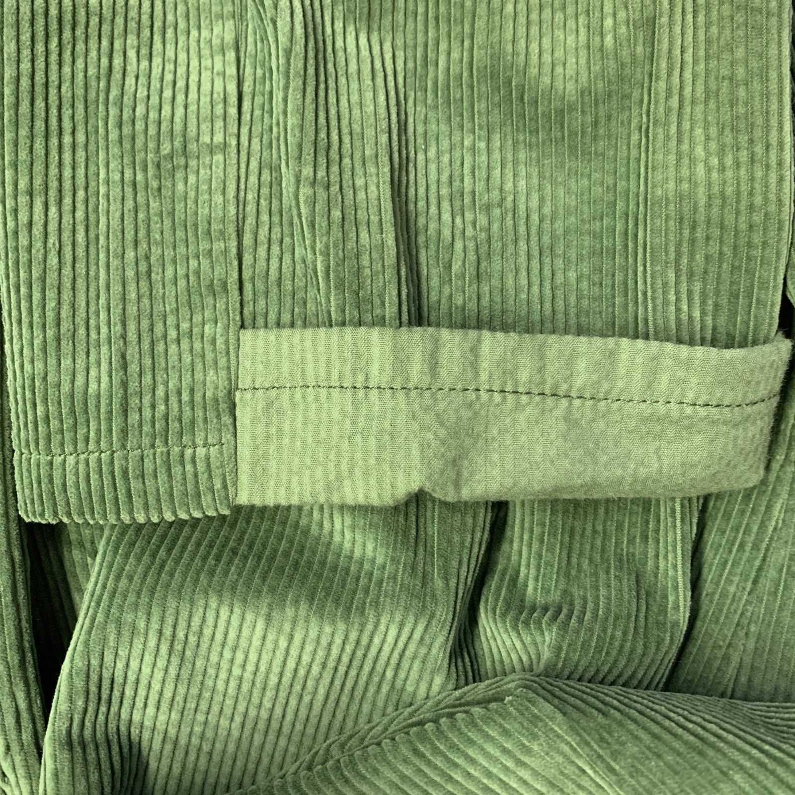 Haider Ackermann Size 34 Green Corduroy Cotton Blend Belted Casual Pants Size US 34 / EU 50 - 6 Thumbnail